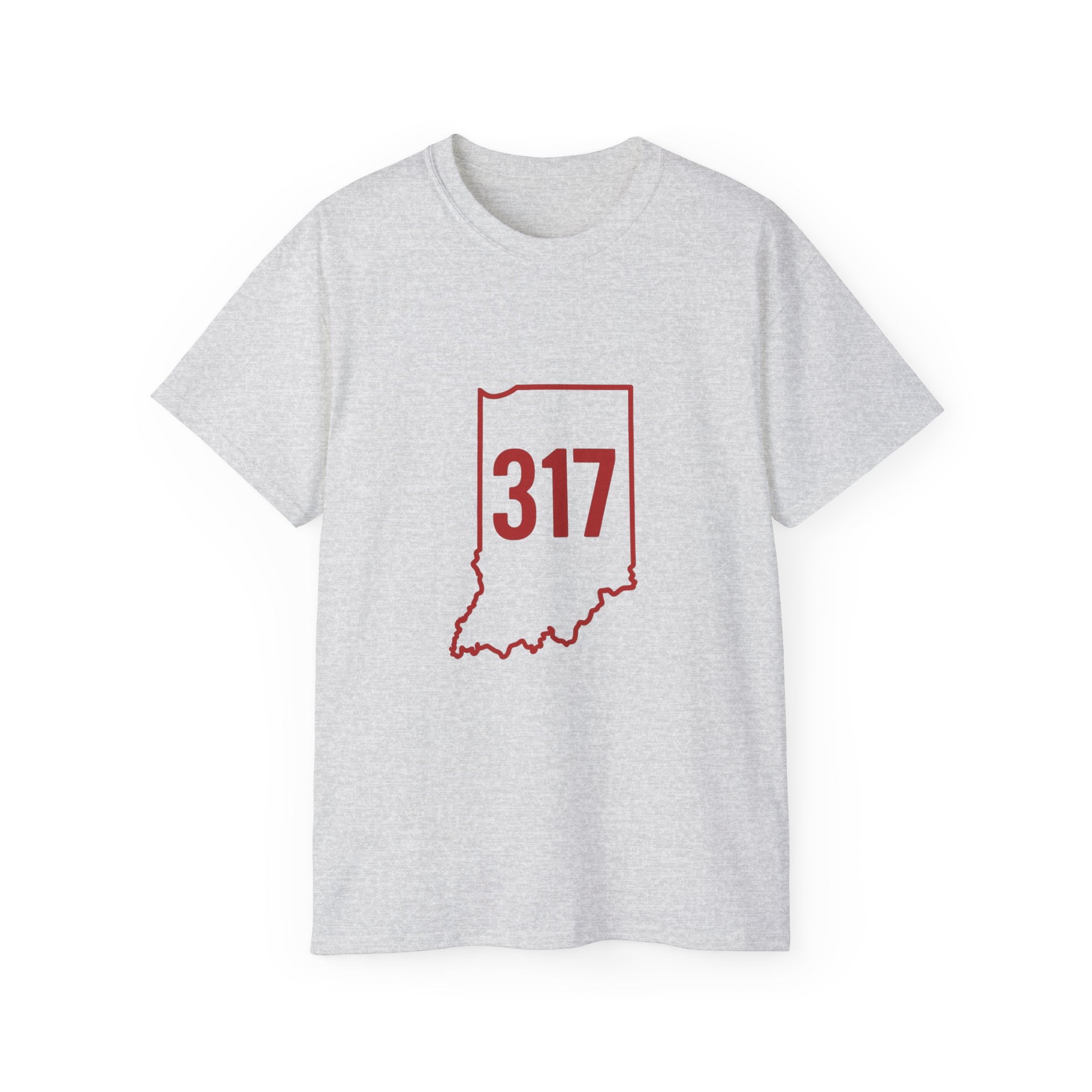 Indiana 317 Unisex Ultra Cotton Tee | Casual Wear, Gift for Hoosiers, State Pride, Travel Souvenir, Unique Local Apparel