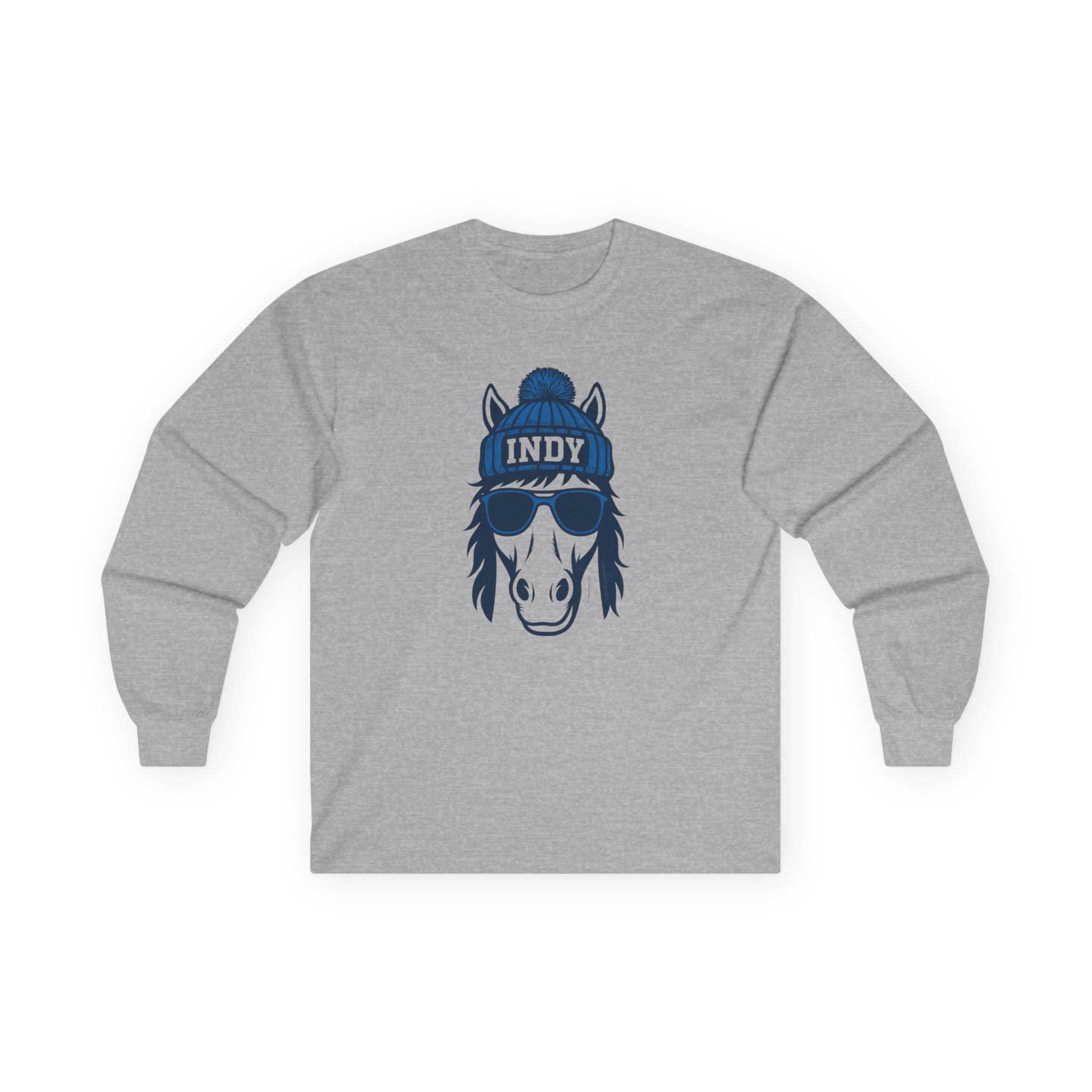 Indy Colts Unisex Long Sleeve Tee | Indianapolis Colt with Glasses and Hat