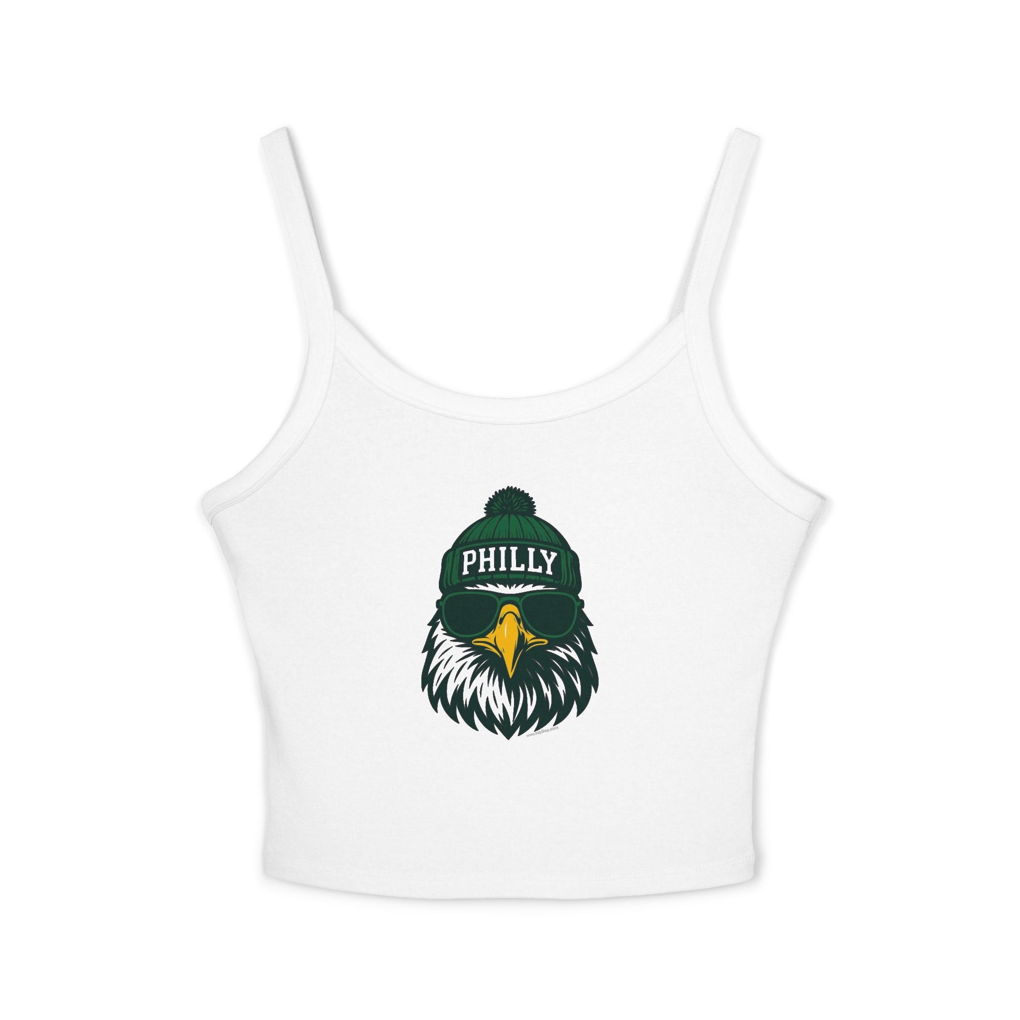 Philly Eagles Women's Tank Top | Spaghetti Strap Tank Top | Philadelphia Eagle with Glasses and Hat