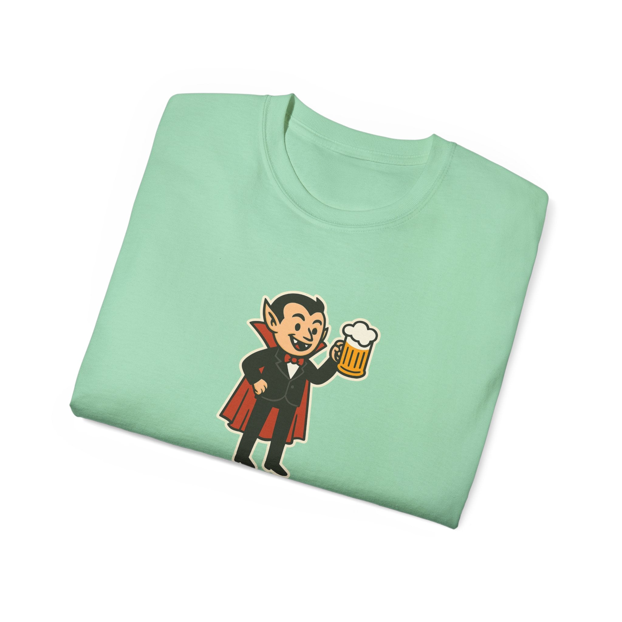 Vampire with Beer Unisex Tee