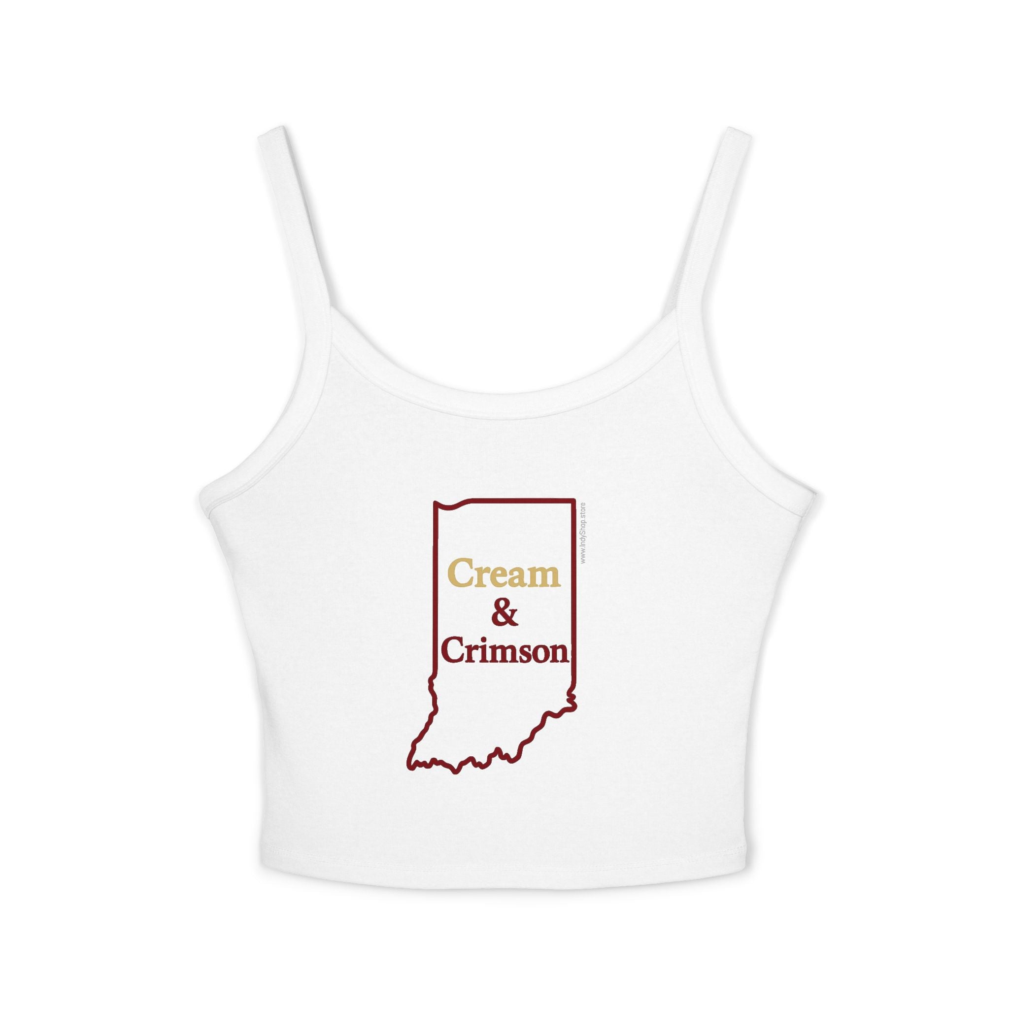 Cream & Crimson Women's Tank Top | Spaghetti Strap Tank Top