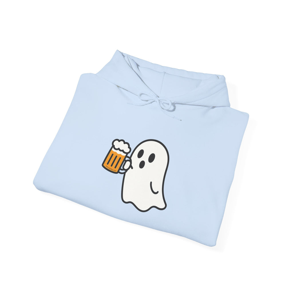 Ghost Drinking Beer Hoodie – Unisex Heavy Blend Sweatshirt