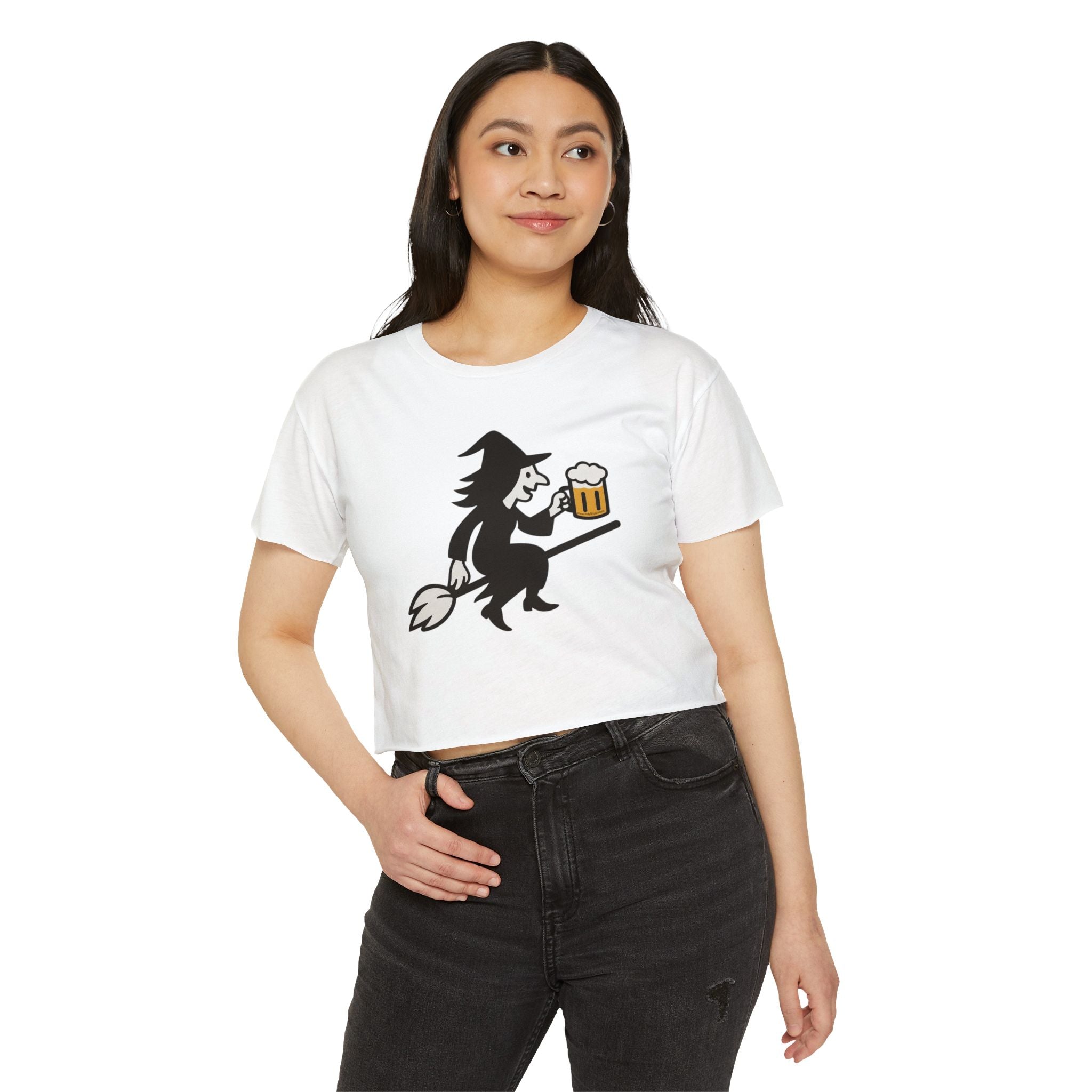 Witch with Beer Crop Top