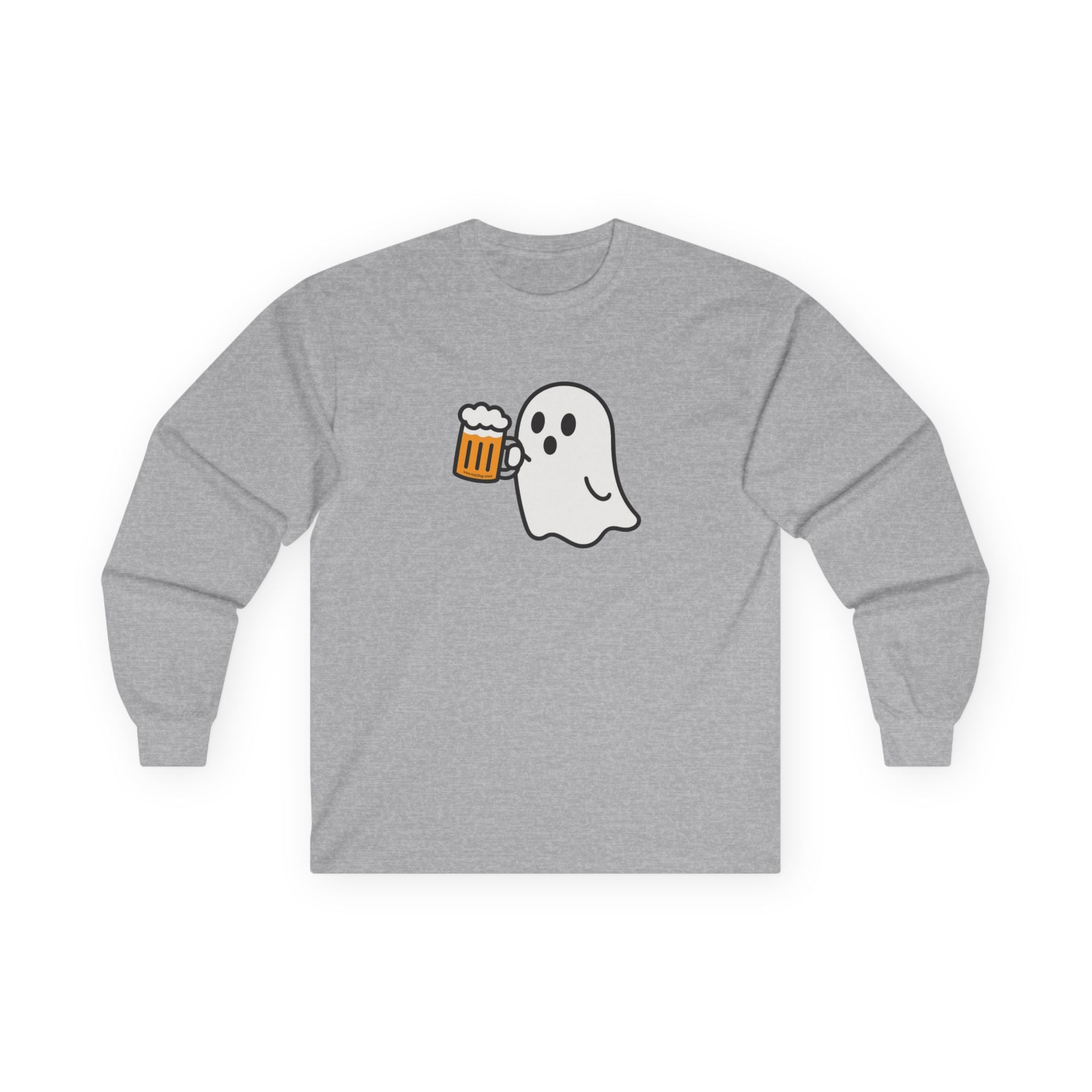 Ghost with Beer Unisex Long Sleeve Tee