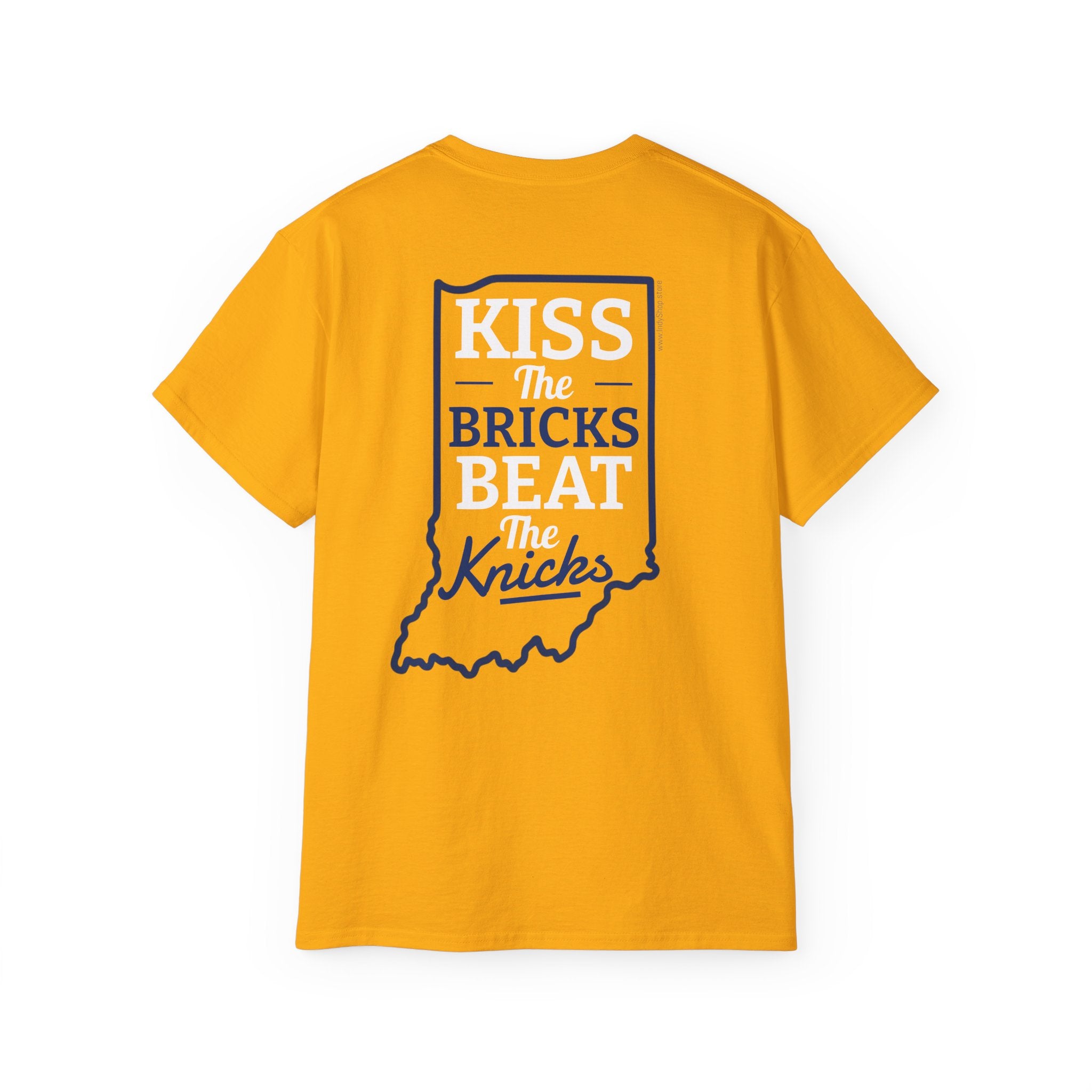Kiss the Bricks Beat the Knicks Back | Indy 0 Front | Unisex T-Shirt | Indy Pacers