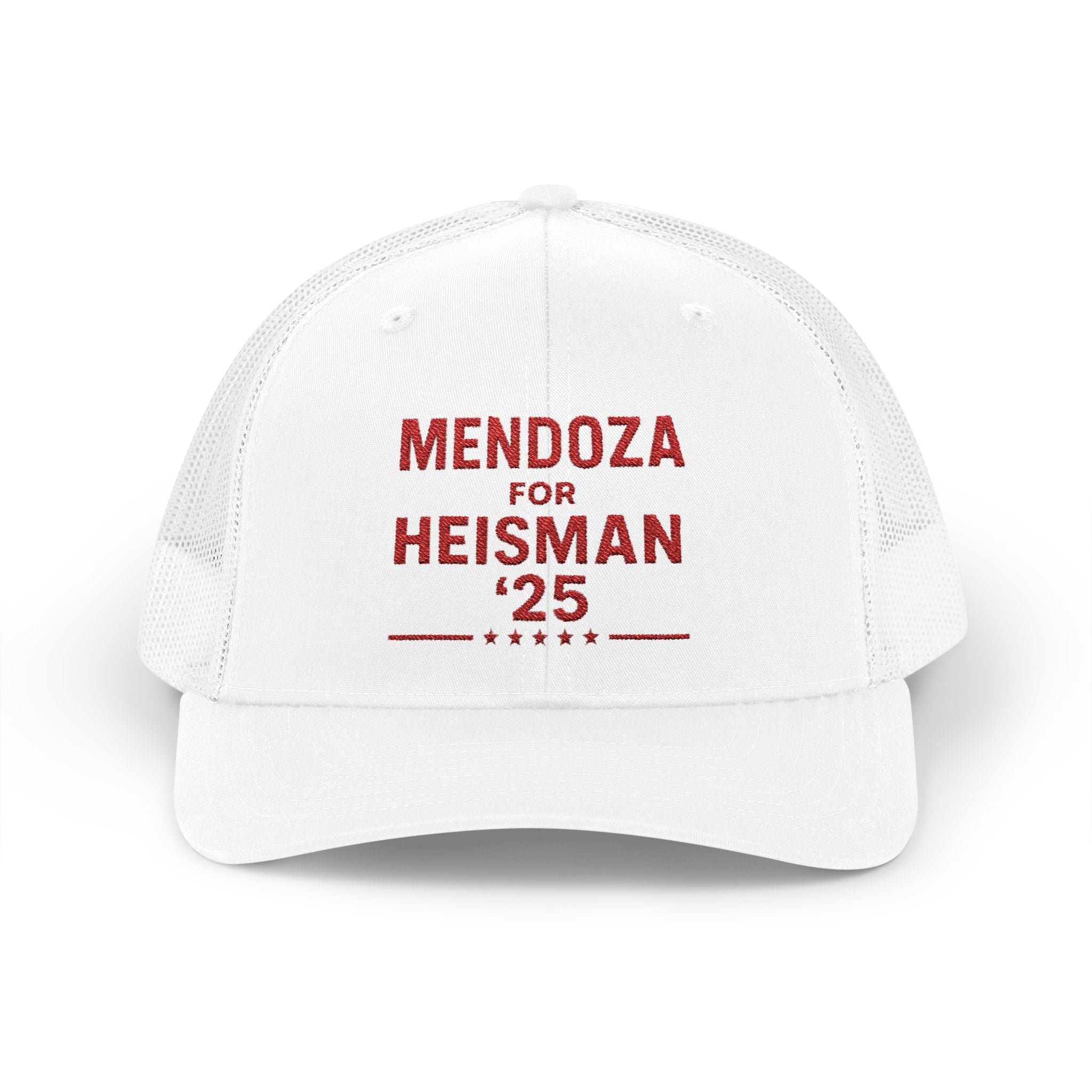 Mendoza for Heisman '25 Retro Patch Trucker Hat