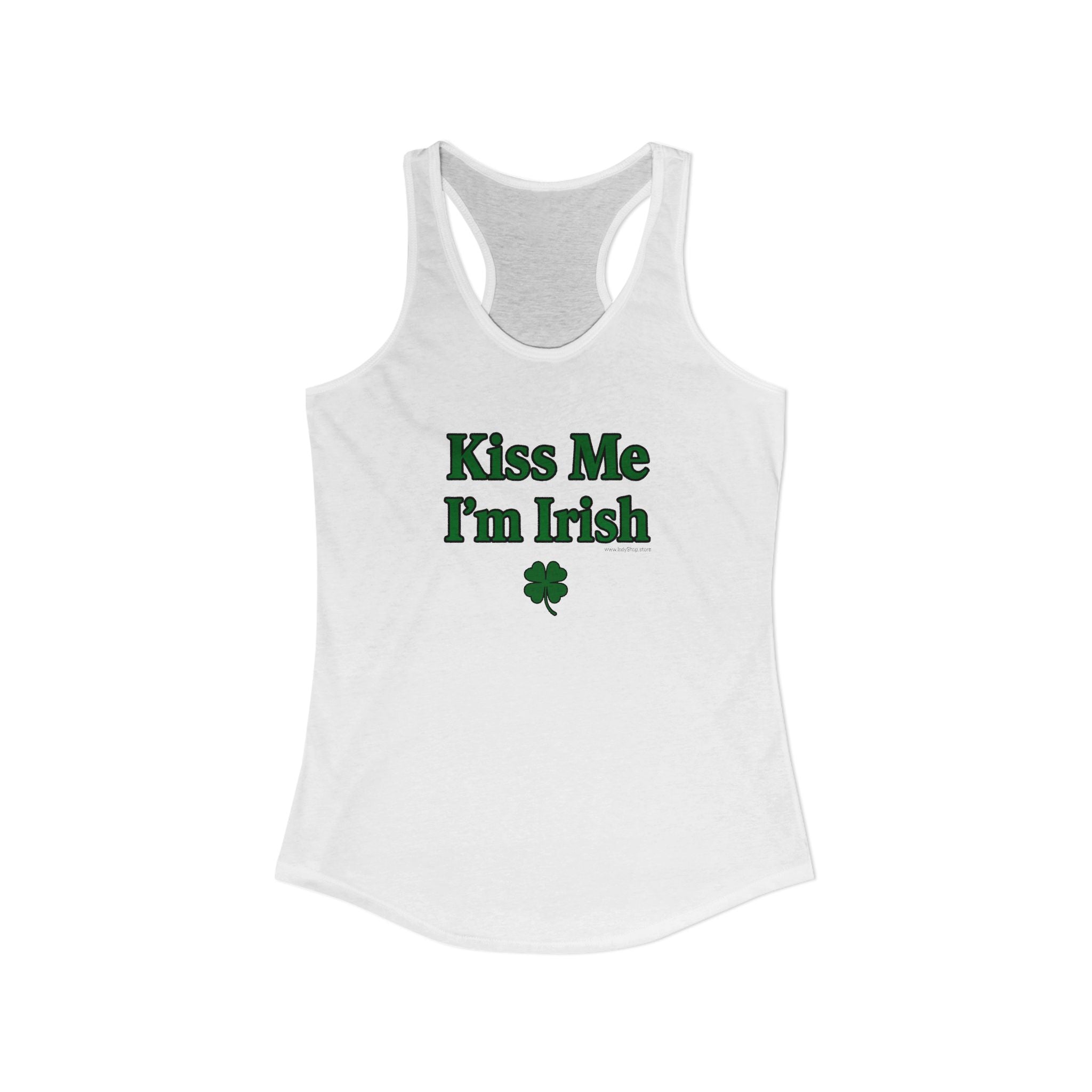 Kiss Me I'm Irish Women's Racerback Tank Top | St Patrick's Day