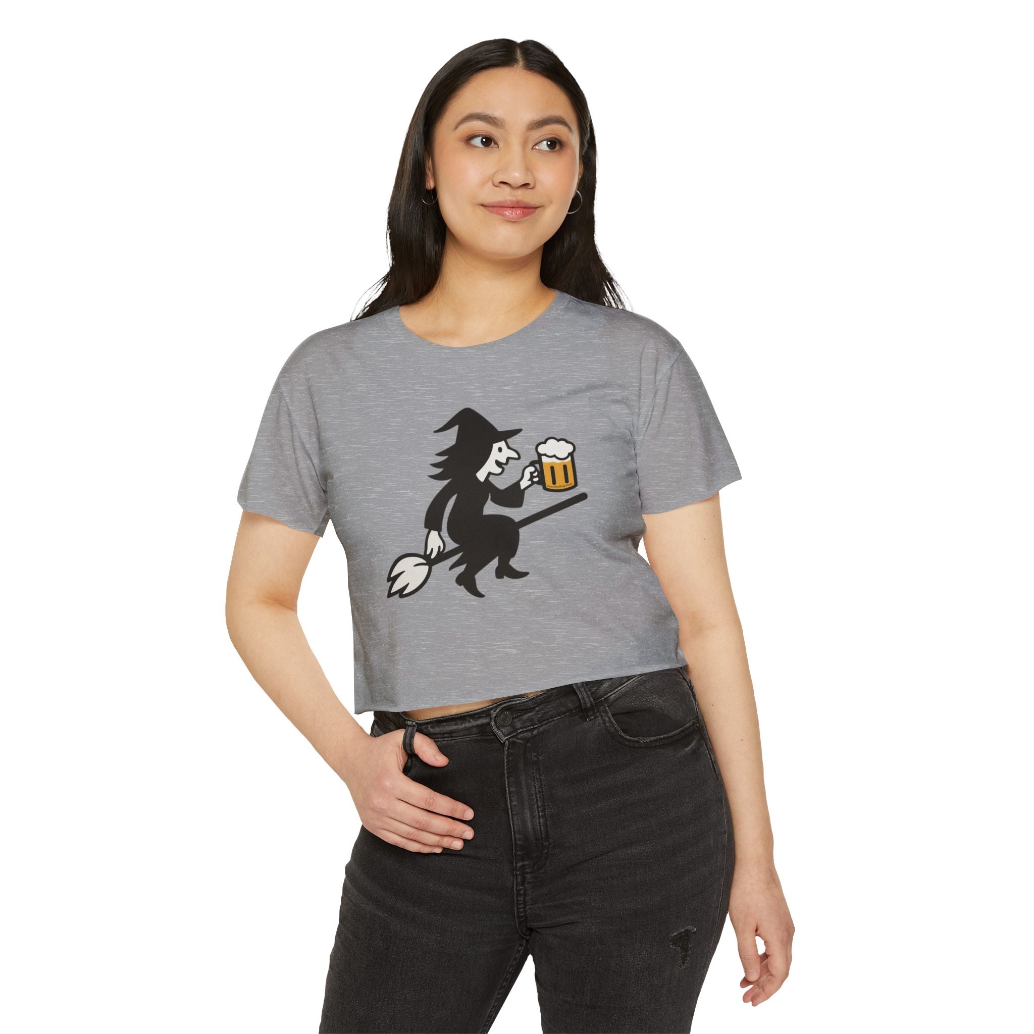 Witch with Beer Crop Top