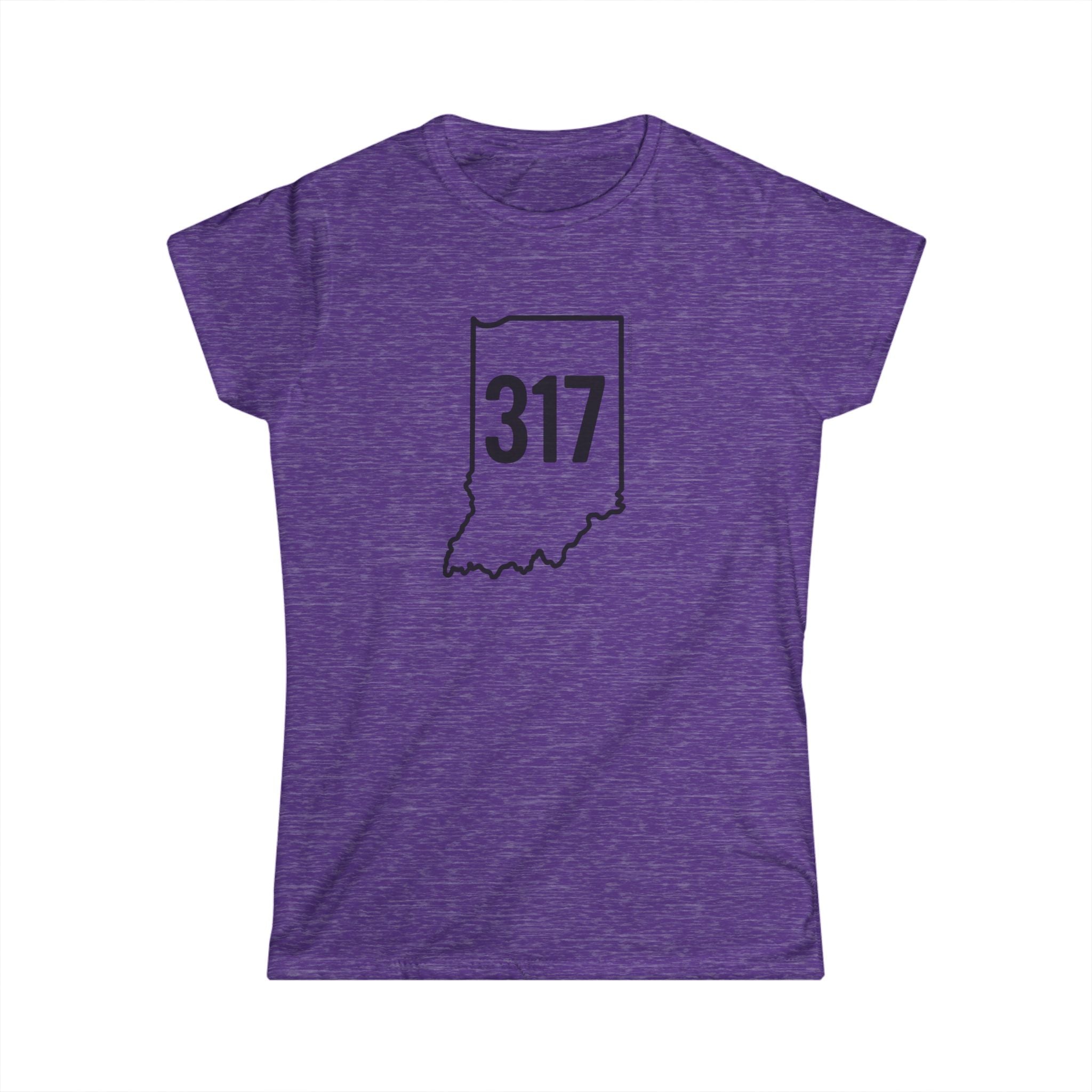 Indiana 317 Black Outline Women's Graphic Tee