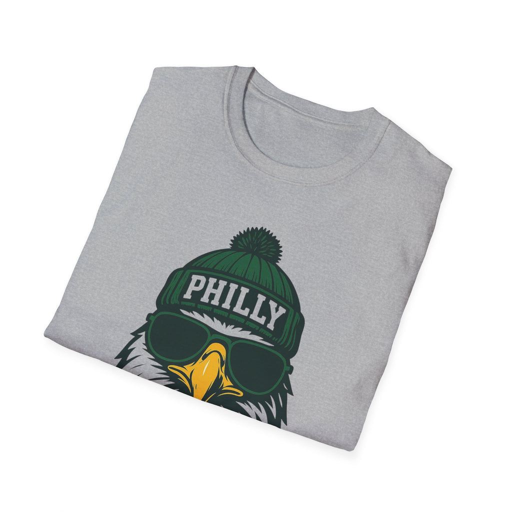 Philly Eagles Graphic T-Shirt | Eagle with Glasses and Hat