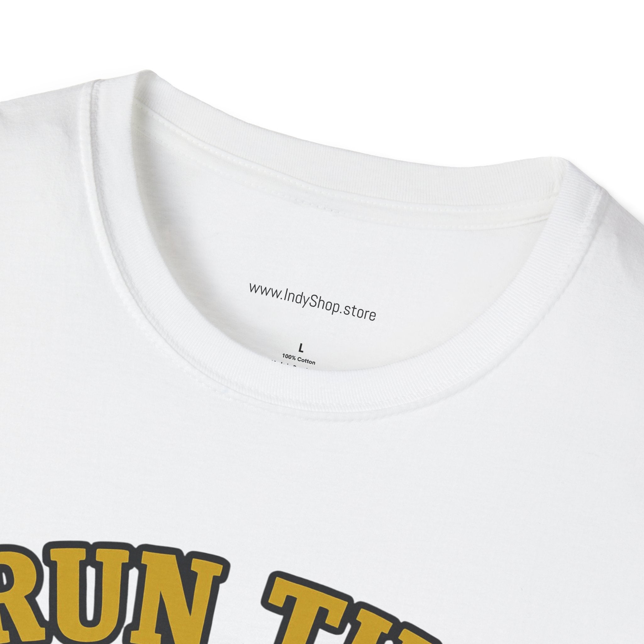 Run the Damn Ball Black and Gold Unisex Graphic T-Shirt