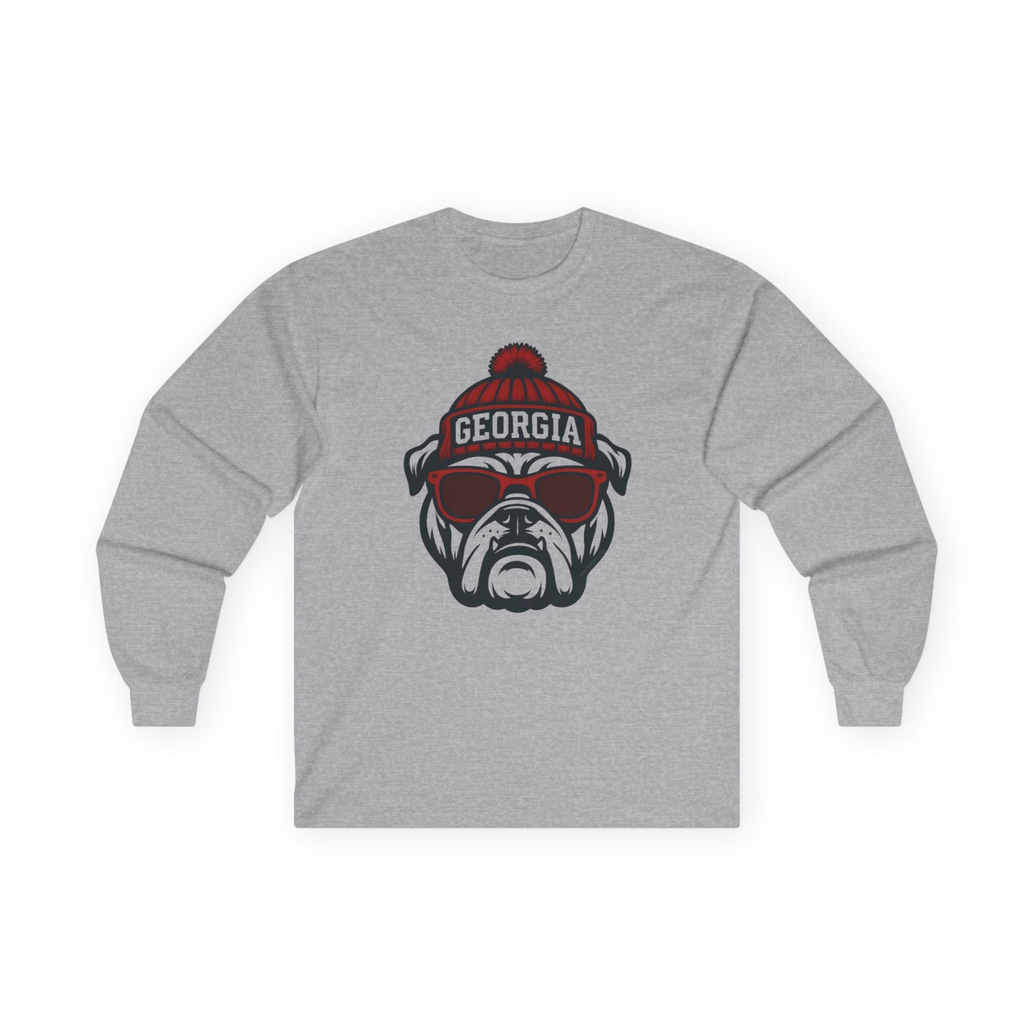 Georgia Bulldog with Glasses and Hat Long Sleeve Tee