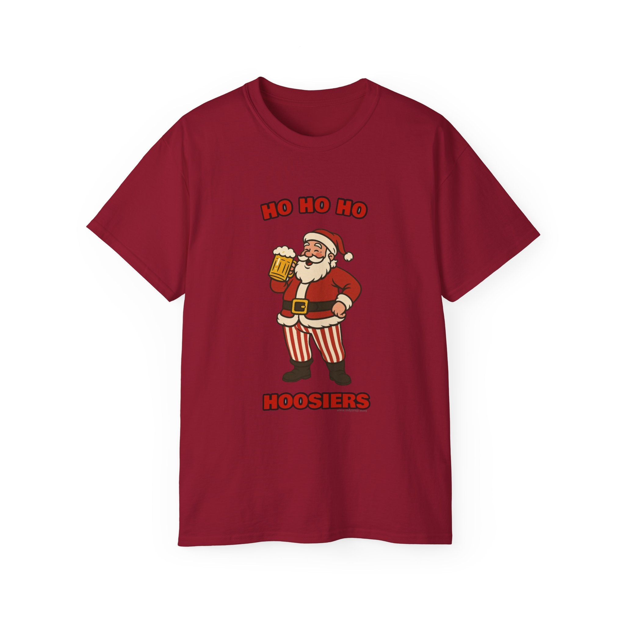 Ho Ho Ho Hoosiers Santa With Beer Unisex T-Shirt