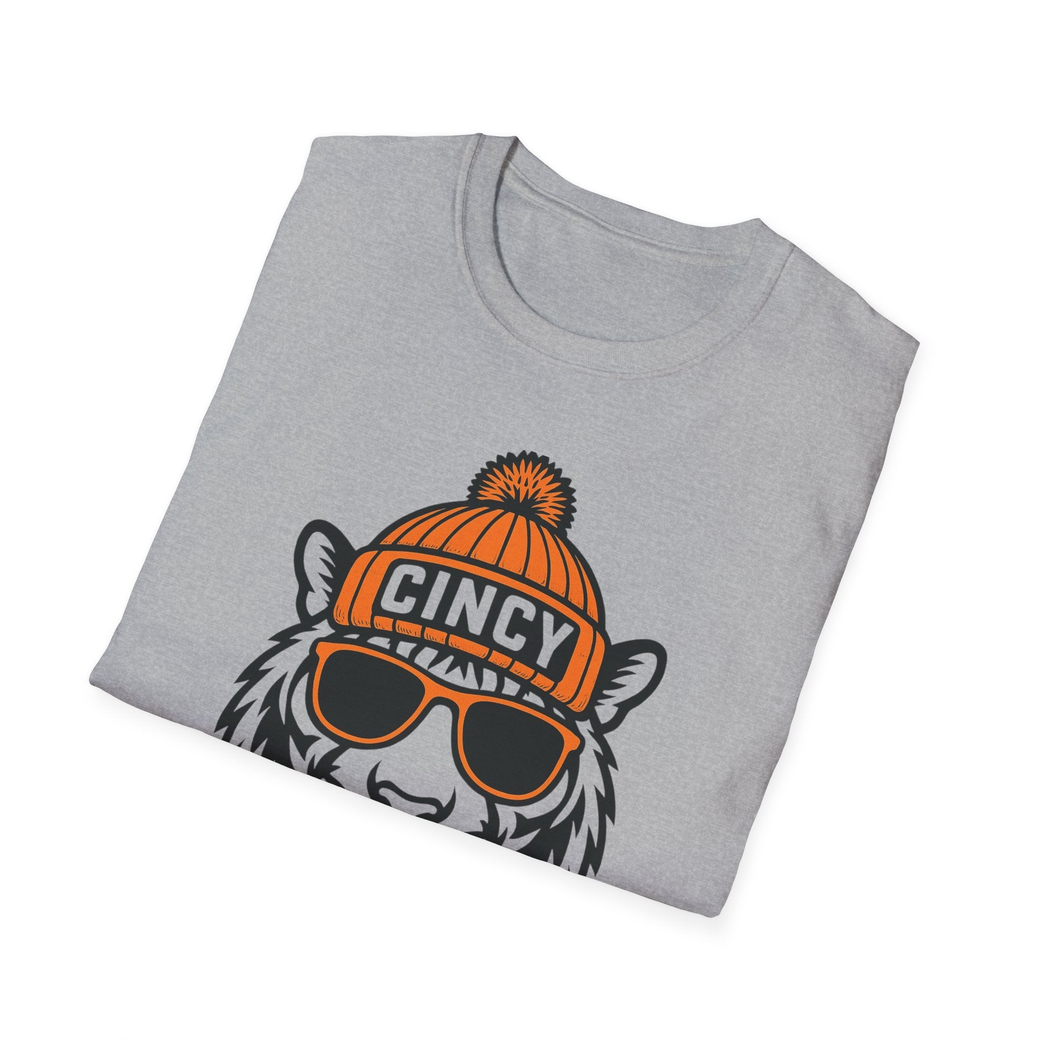 Cincy Bengals Graphic T-Shirt | Cincinnati Bengal with Glasses and Hat