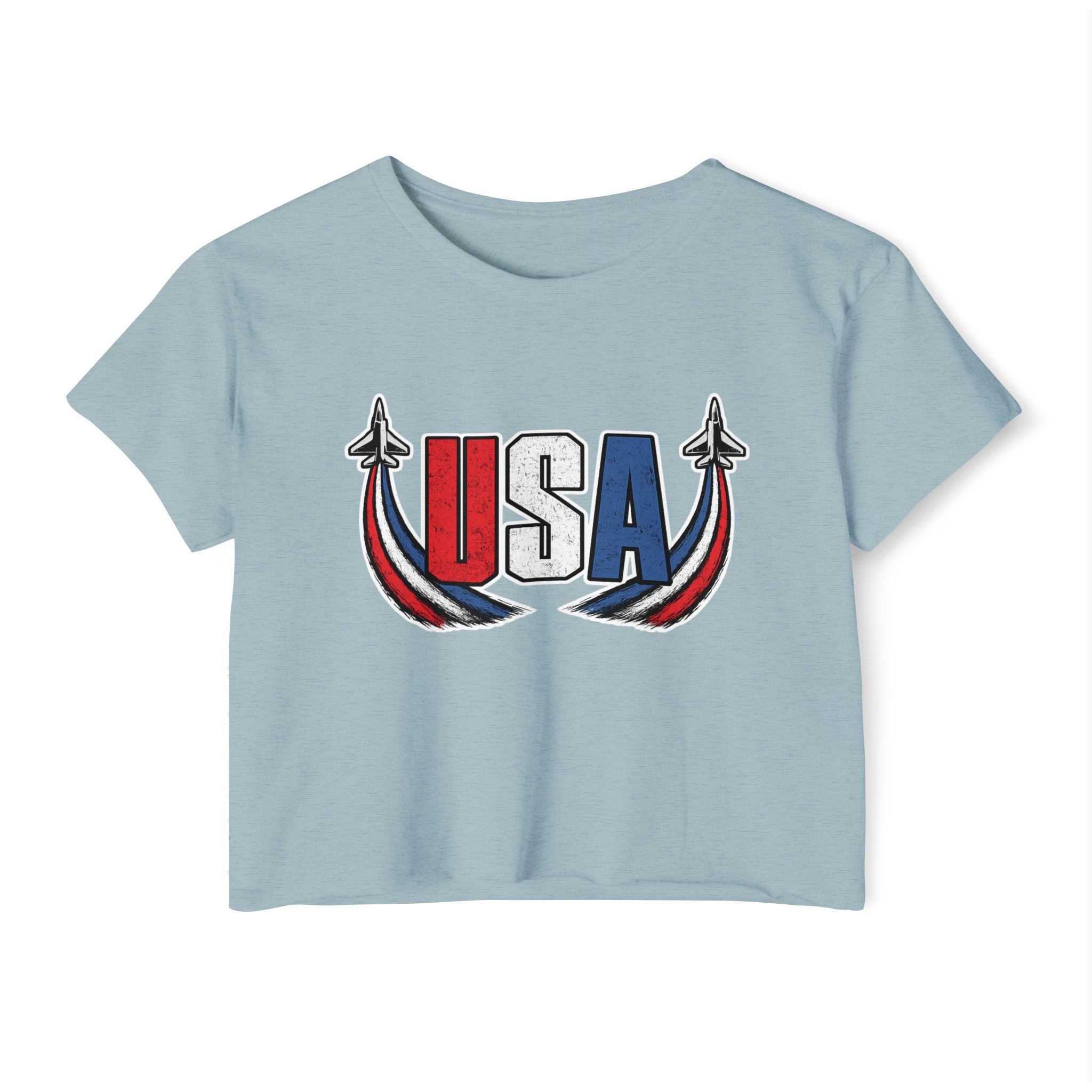USA Fighter Jets | Patriotic Crop Top