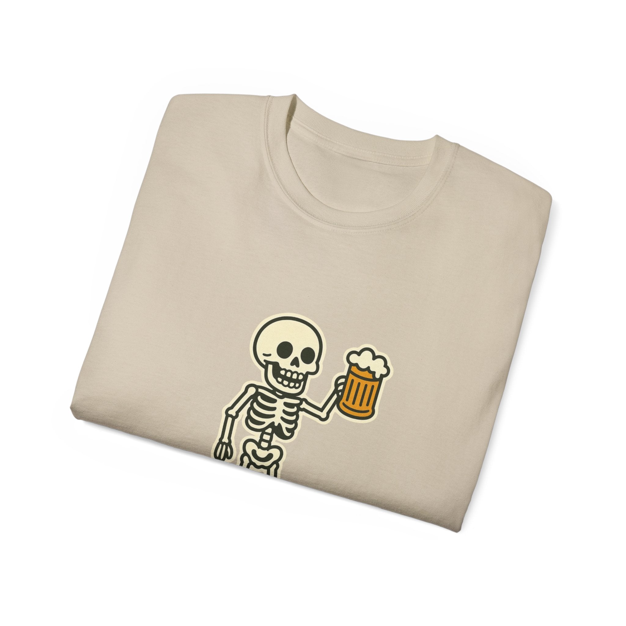 Skeleton with Beer Unisex Tee