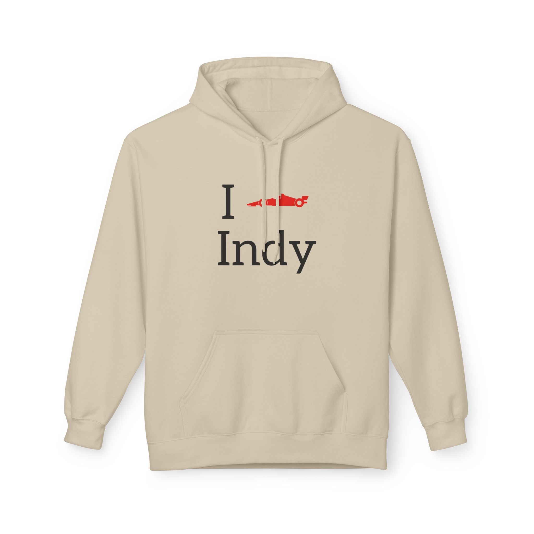 I Heart Indy Hoodie | Race Day Attire | Cozy Casual Wear, Perfect for Spring or Autumn, Great Gift, Comfortable and Stylish Hoodie