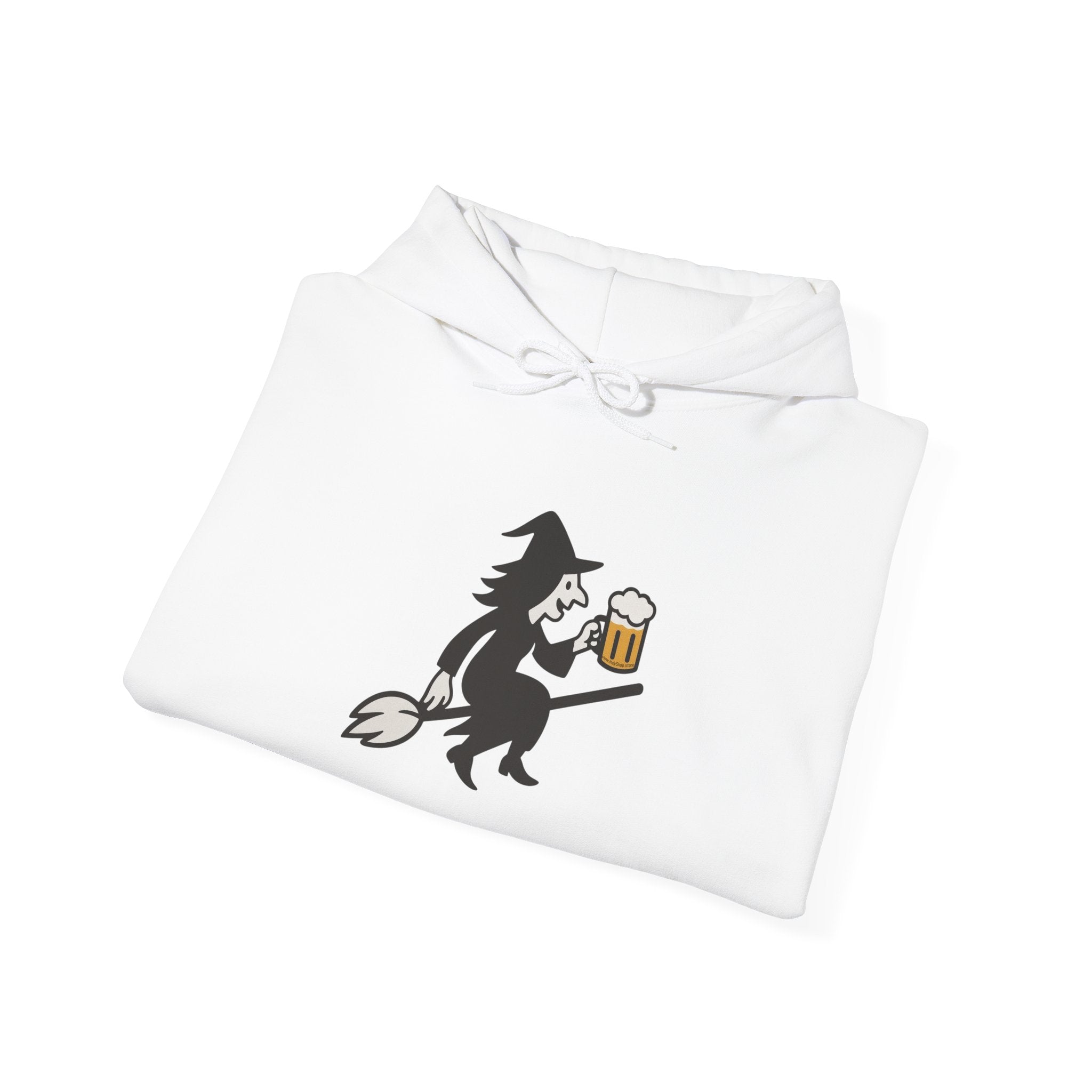 Witch Drinking Beer Hoodie – Unisex Heavy Blend Sweatshirt