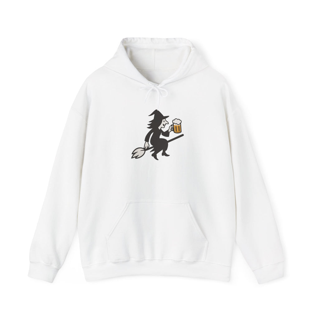 Witch Drinking Beer Hoodie – Unisex Heavy Blend Sweatshirt