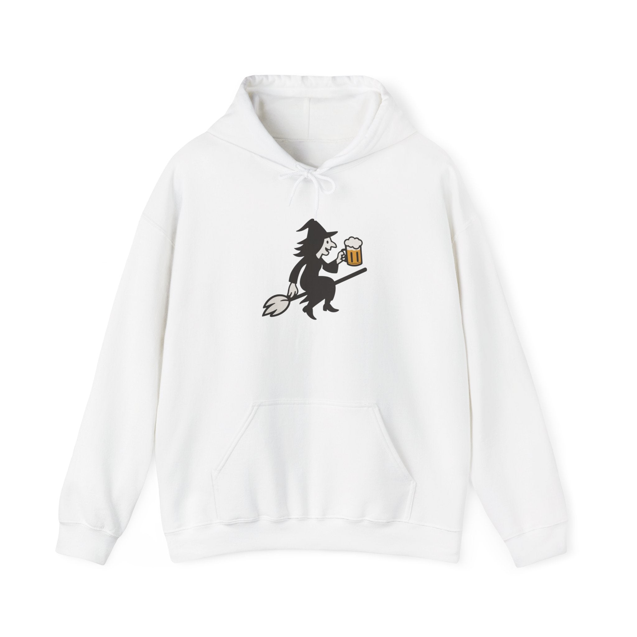 Witch Drinking Beer Hoodie – Unisex Heavy Blend Sweatshirt