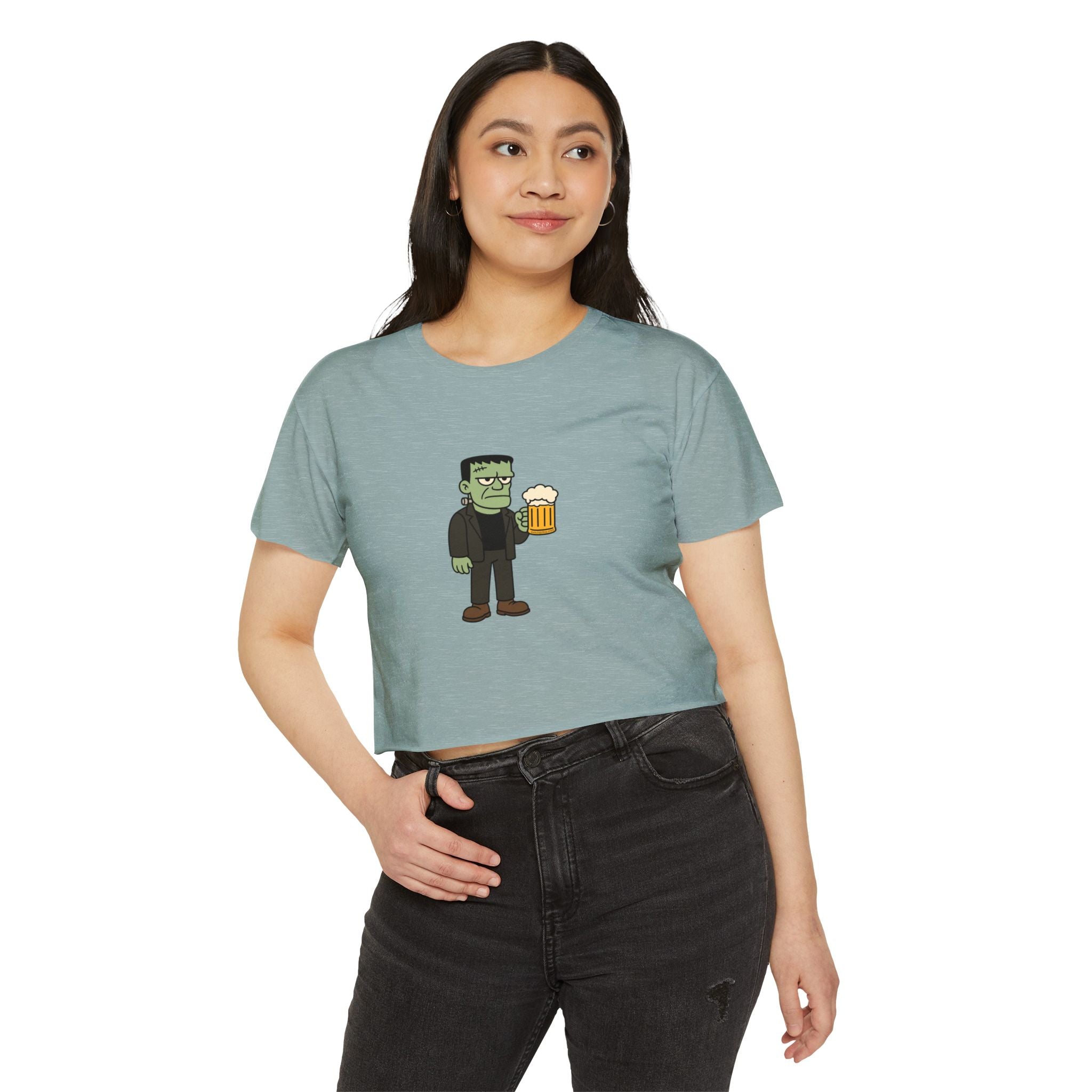 Monster with Beer Crop Top