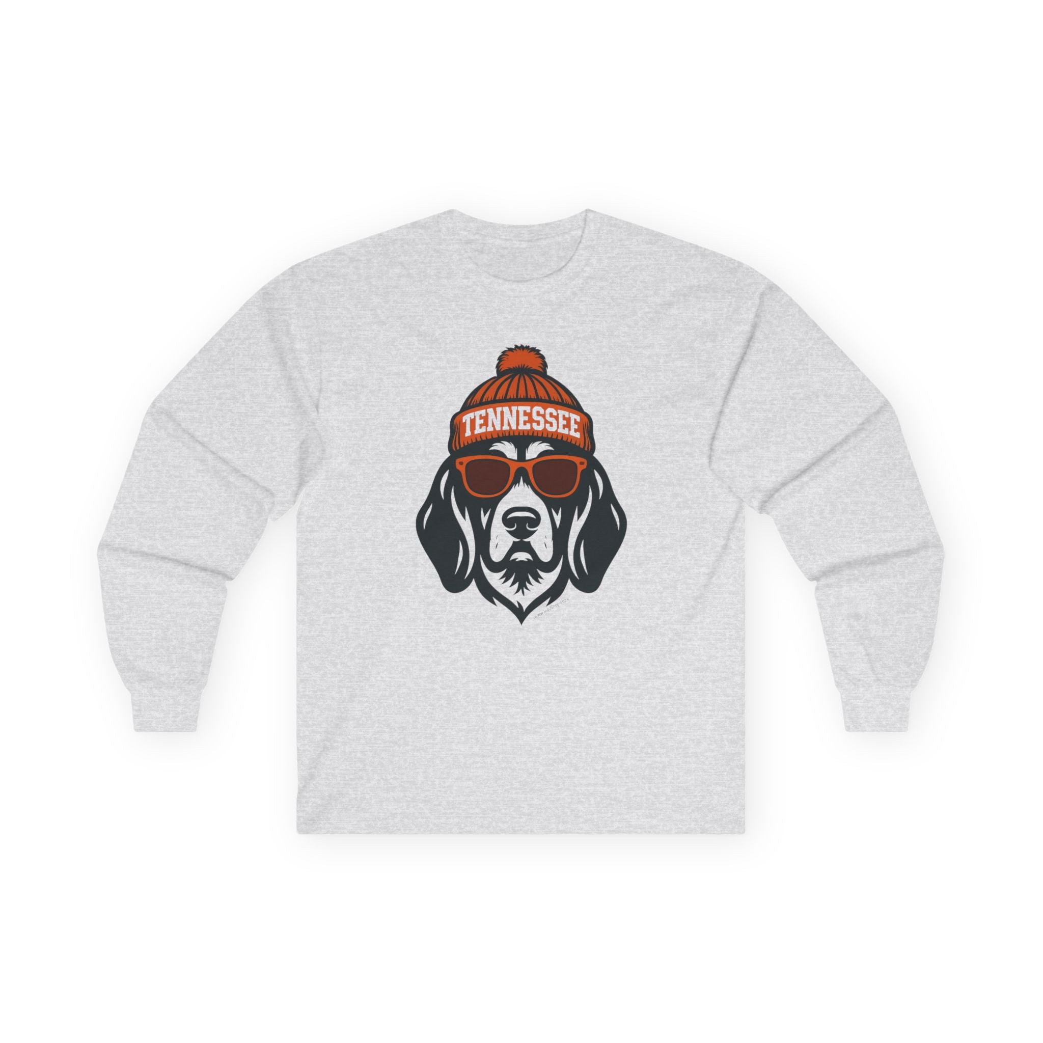 Tennessee Hound with Glasses and Hat Long Sleeve Tee | Tennessee Volunteers Smokey with Glasses and Hat