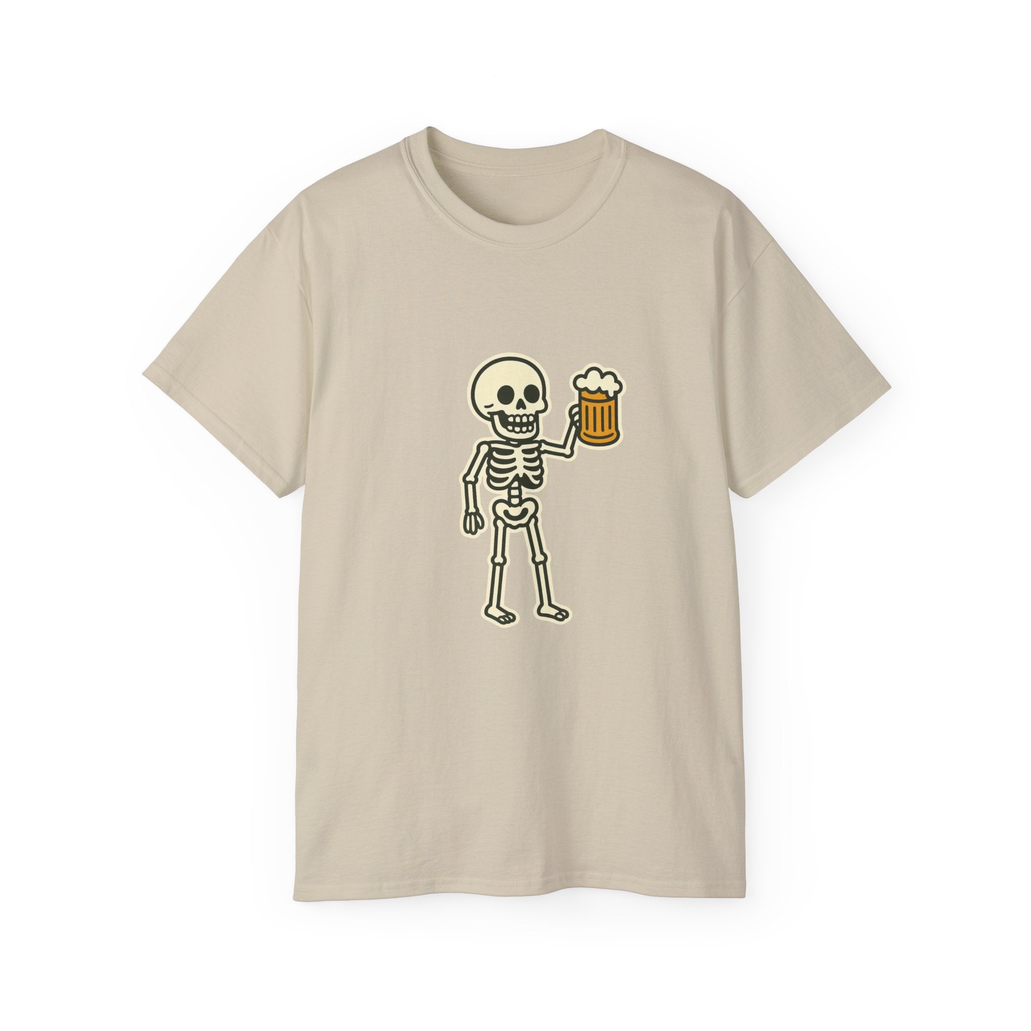 Skeleton with Beer Unisex Tee