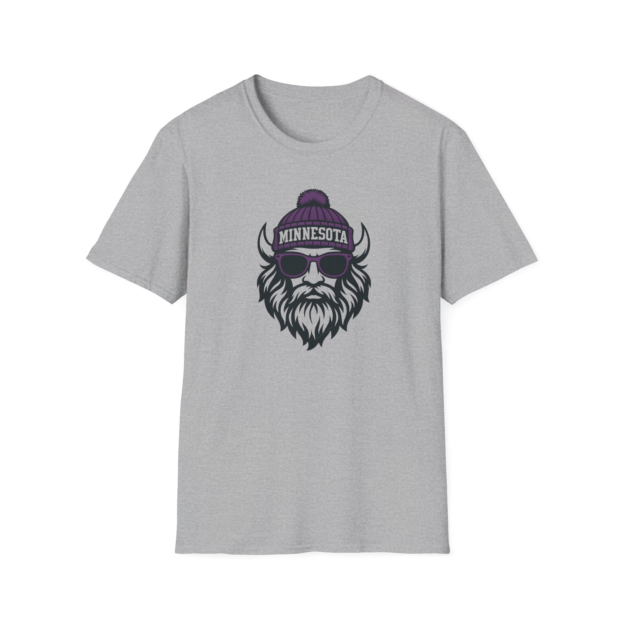 Minnesota Vikings Graphic T-Shirt | Viking with Glasses and Hat