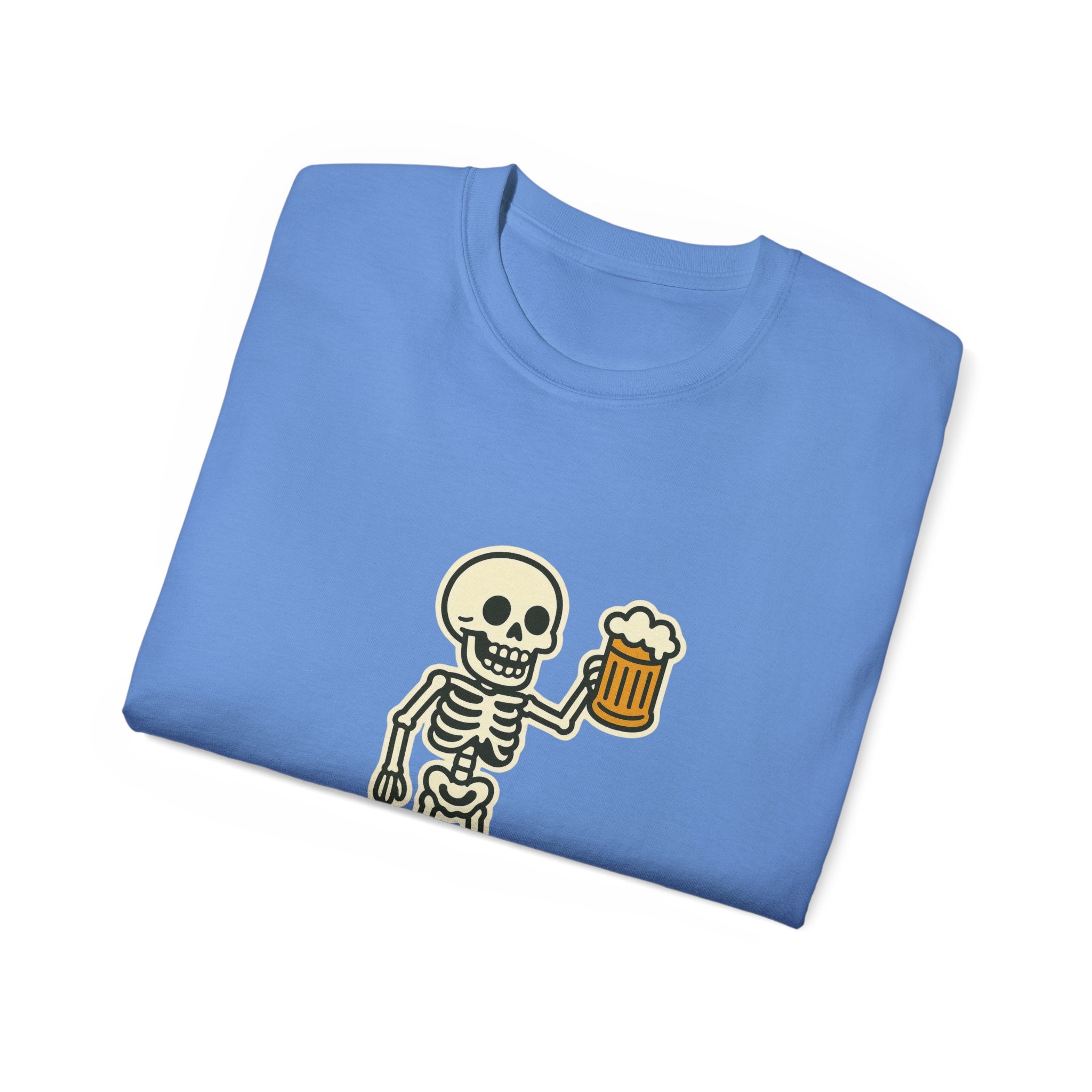 Skeleton with Beer Unisex Tee