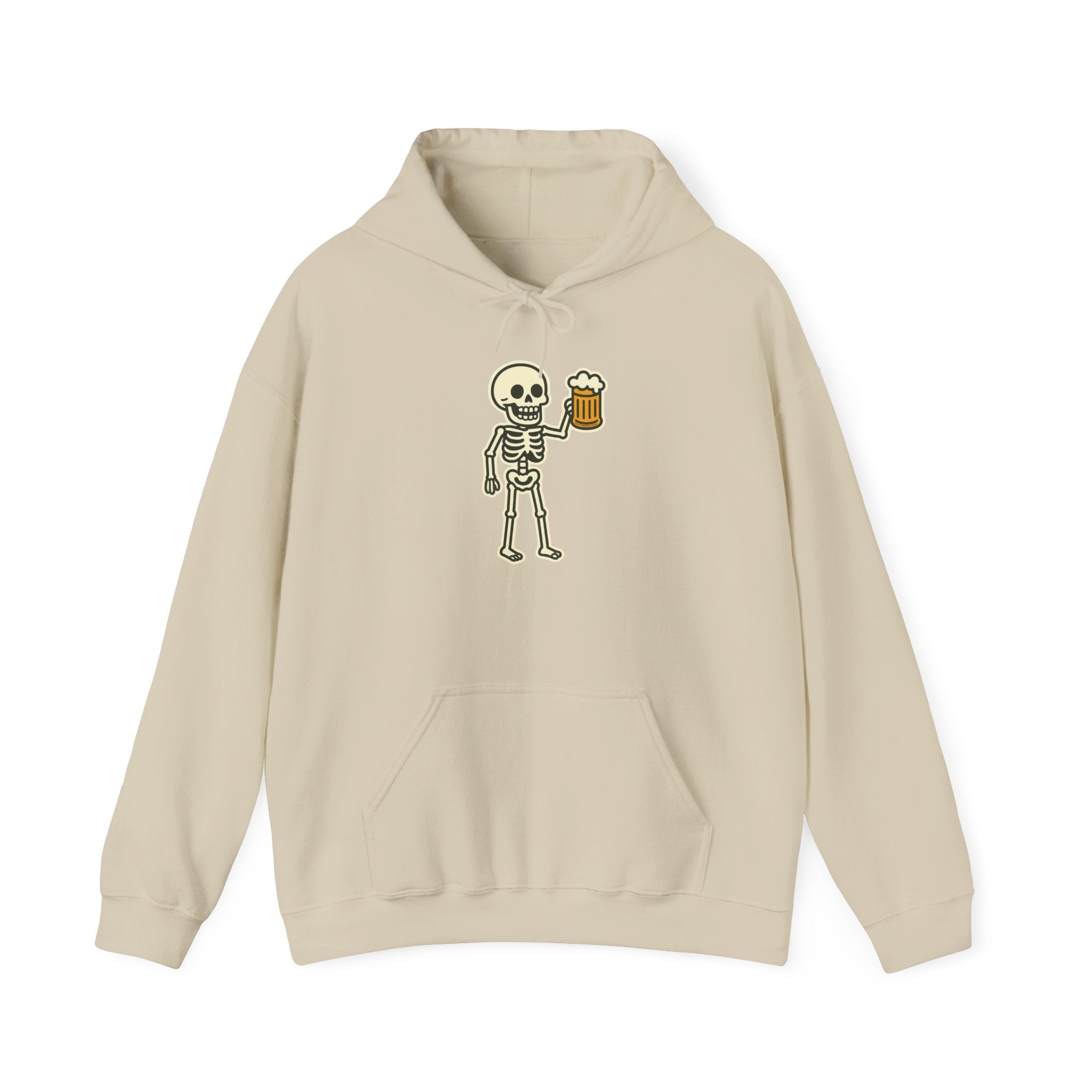 Skeleton Drinking Beer Hoodie – Unisex Heavy Blend Sweatshirt
