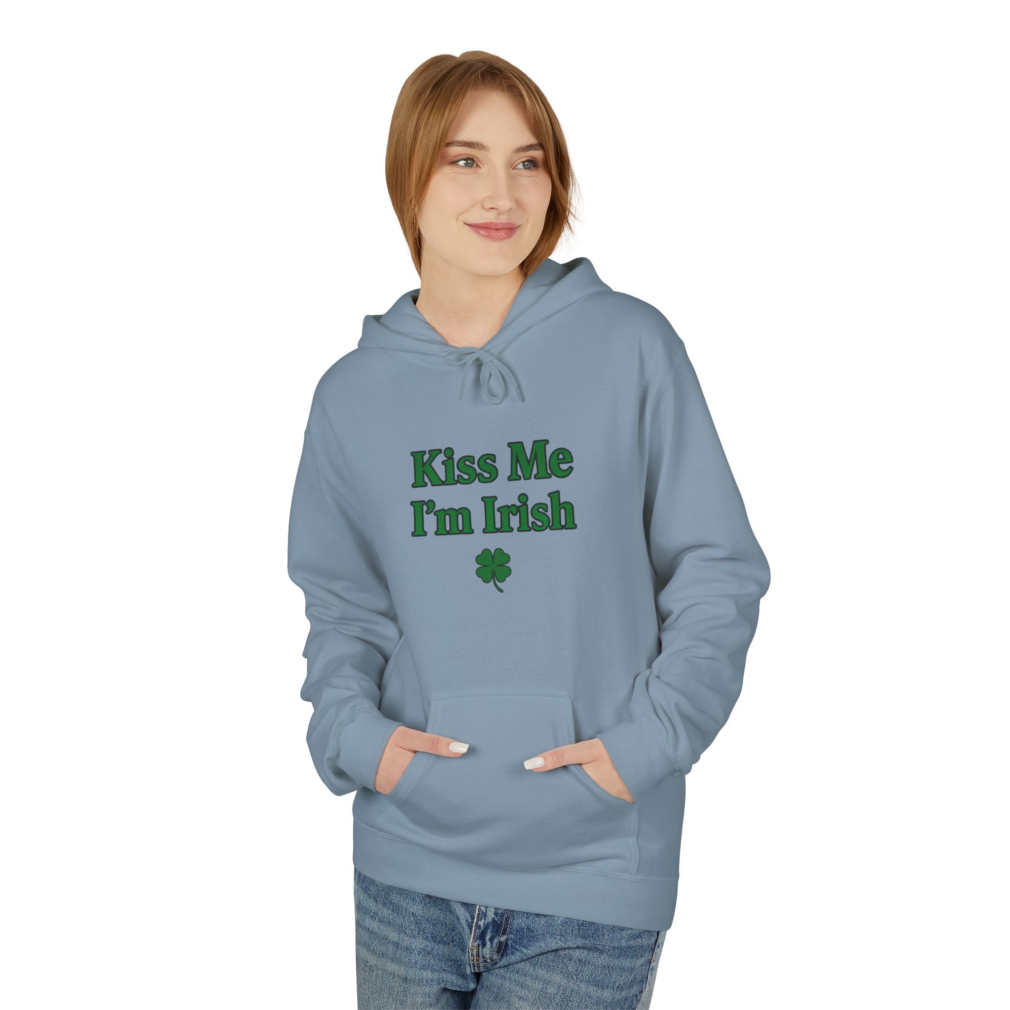 Kiss Me I'm Irish Hoodie | St Patrick's Day | Cozy Casual Wear, Perfect for Spring or Autumn, Great Gift, Comfortable and Stylish Hoodie