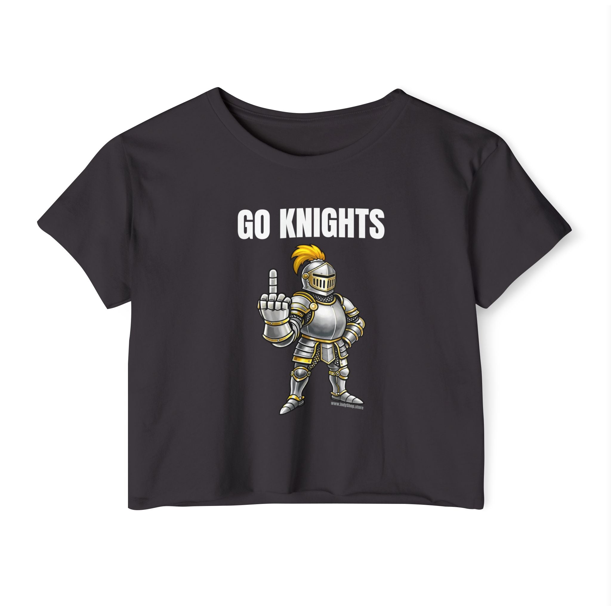 Go Knights Middle Finger Women's Crop Top
