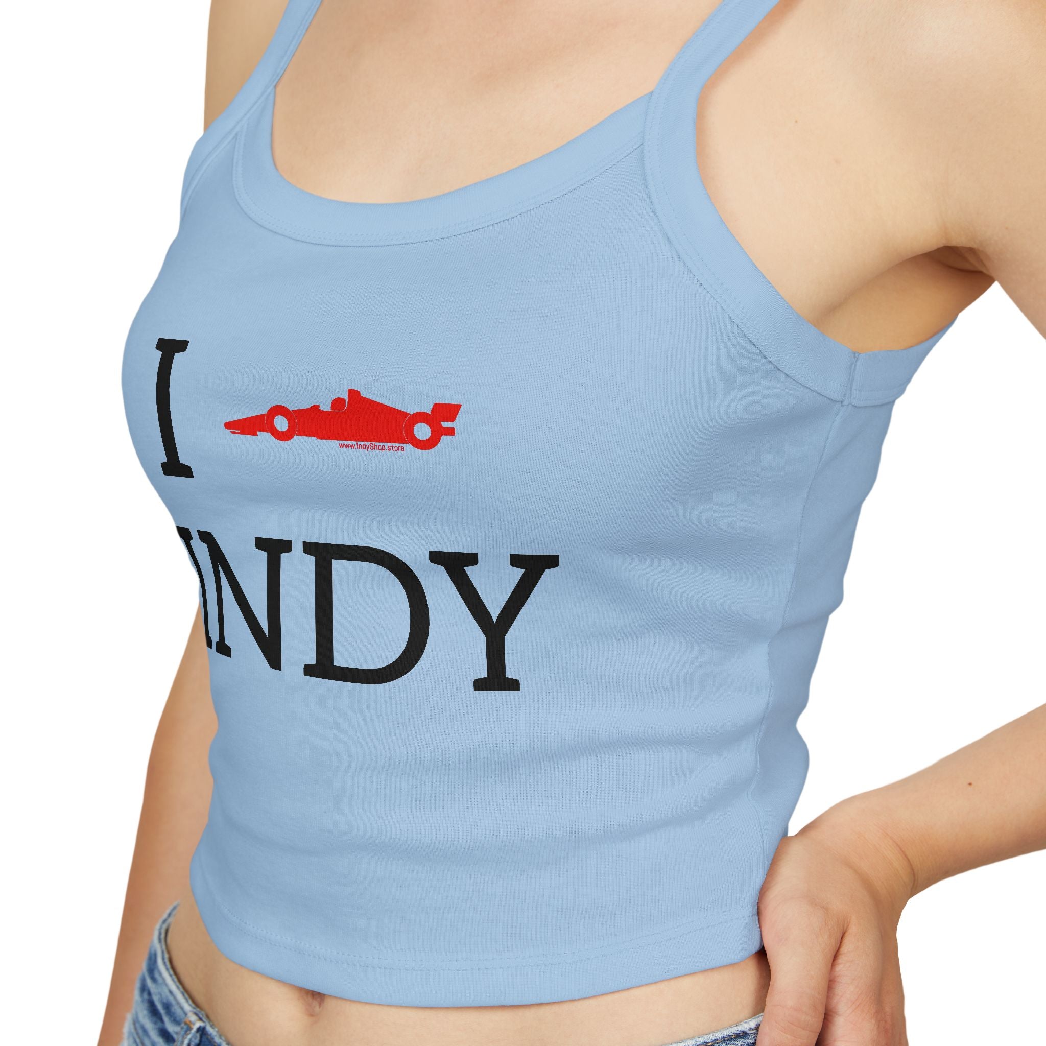 I Heart INDY Racecar Women's Tank Top | Spaghetti Strap Indy Racing Tank
