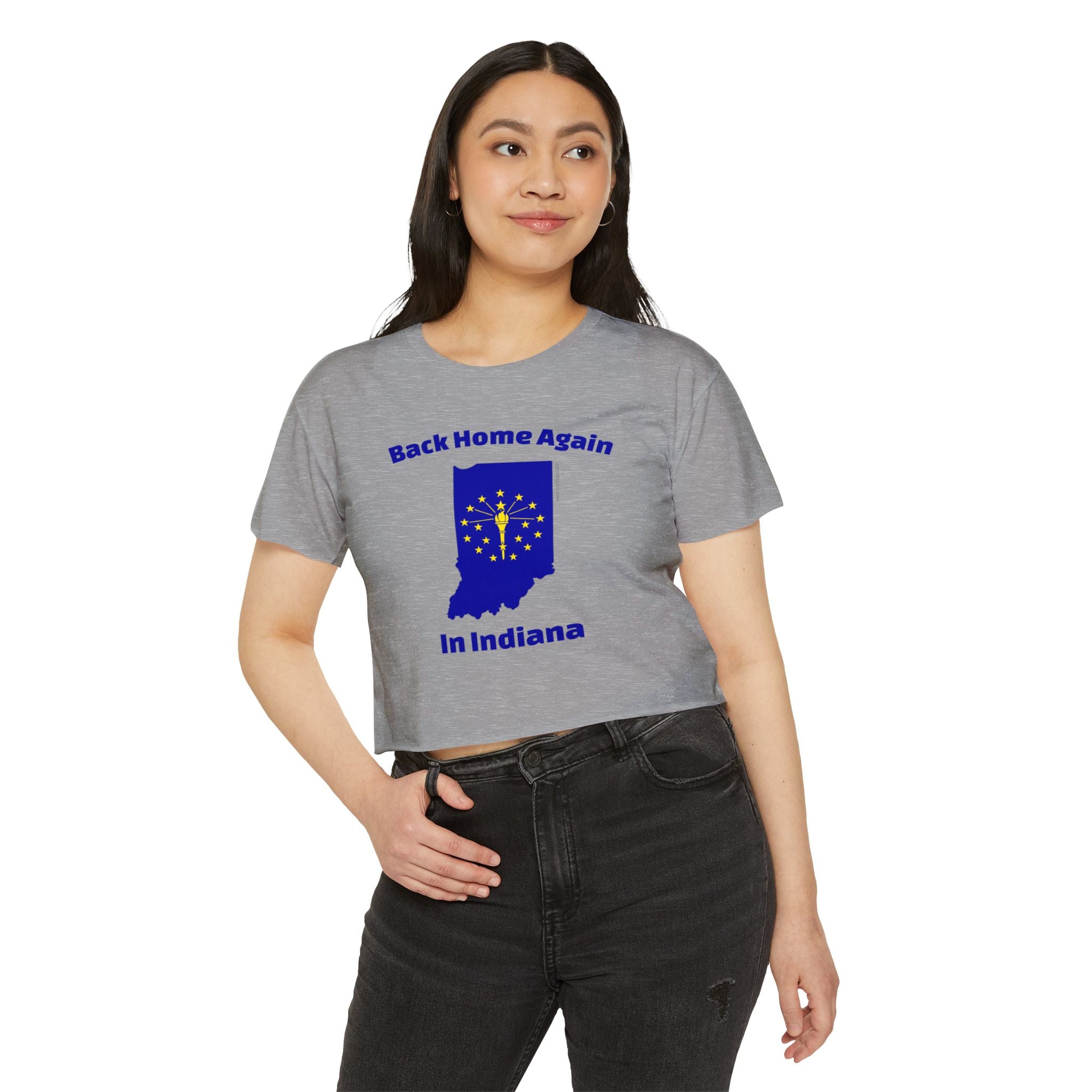 Back Home Again in Indiana Women's Crop Top