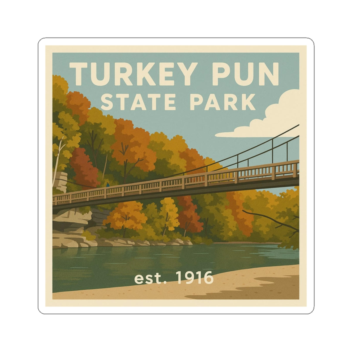 Turkey Run Indiana State Park Sticker