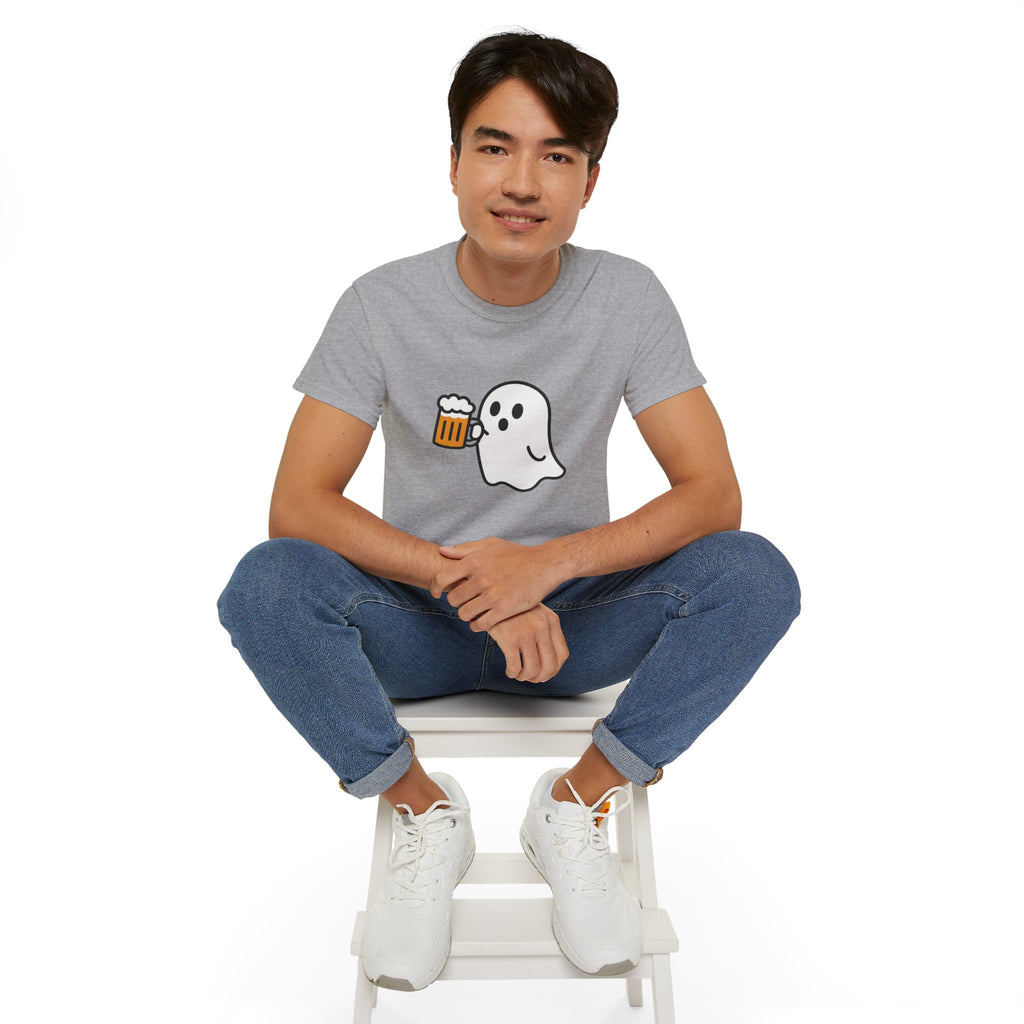 Ghost with Beer Unisex Tee