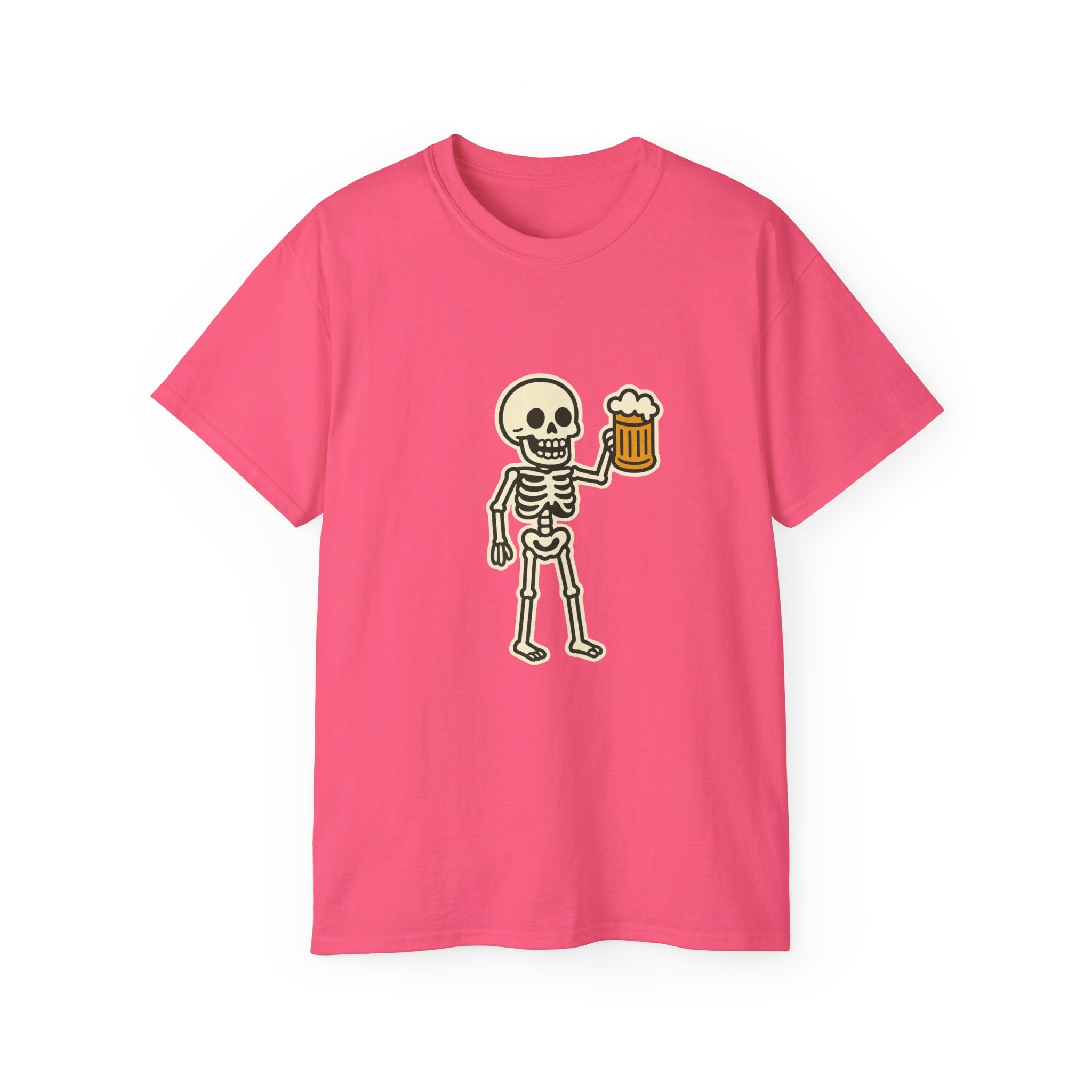 Skeleton with Beer Unisex Tee
