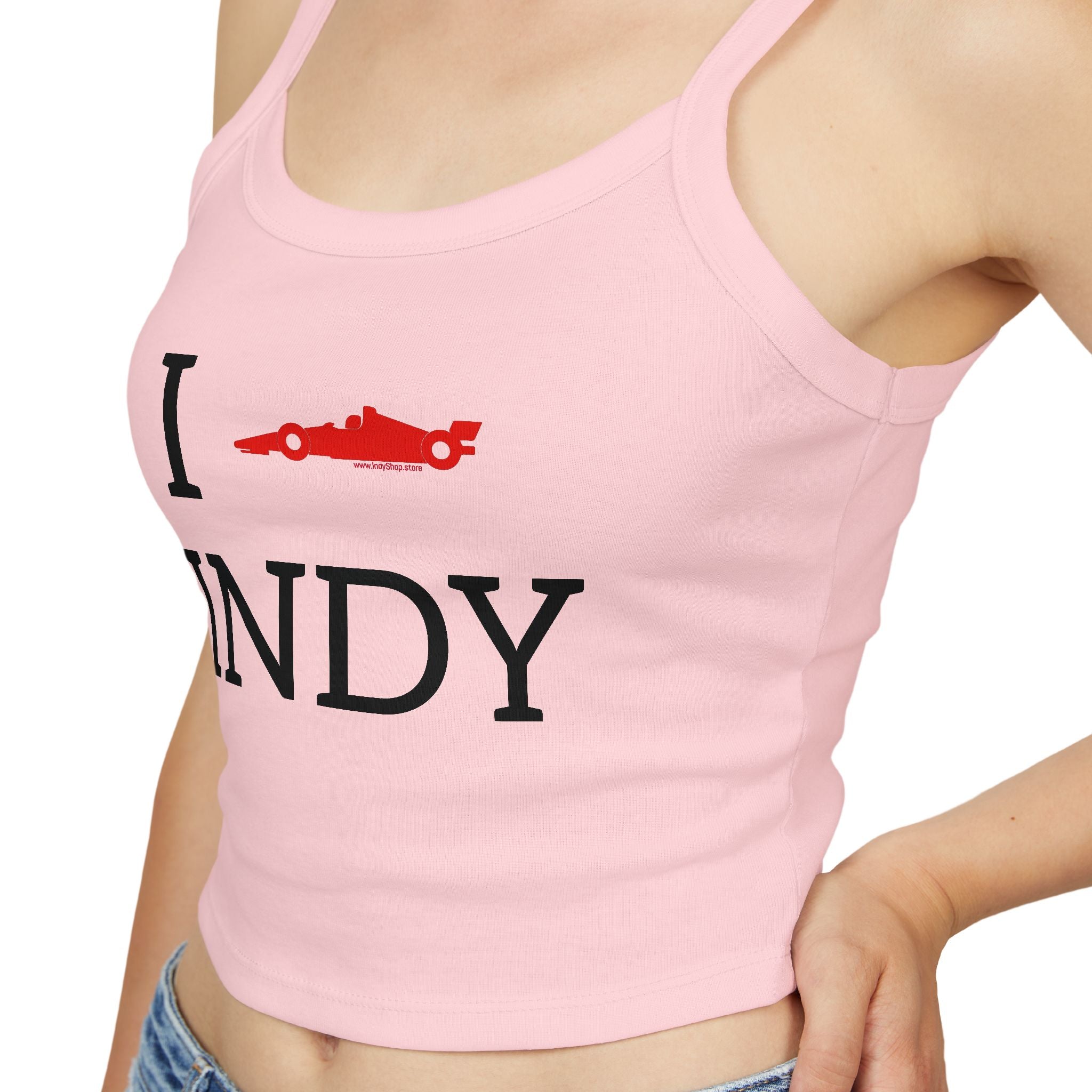 I Heart INDY Racecar Women's Tank Top | Spaghetti Strap Indy Racing Tank