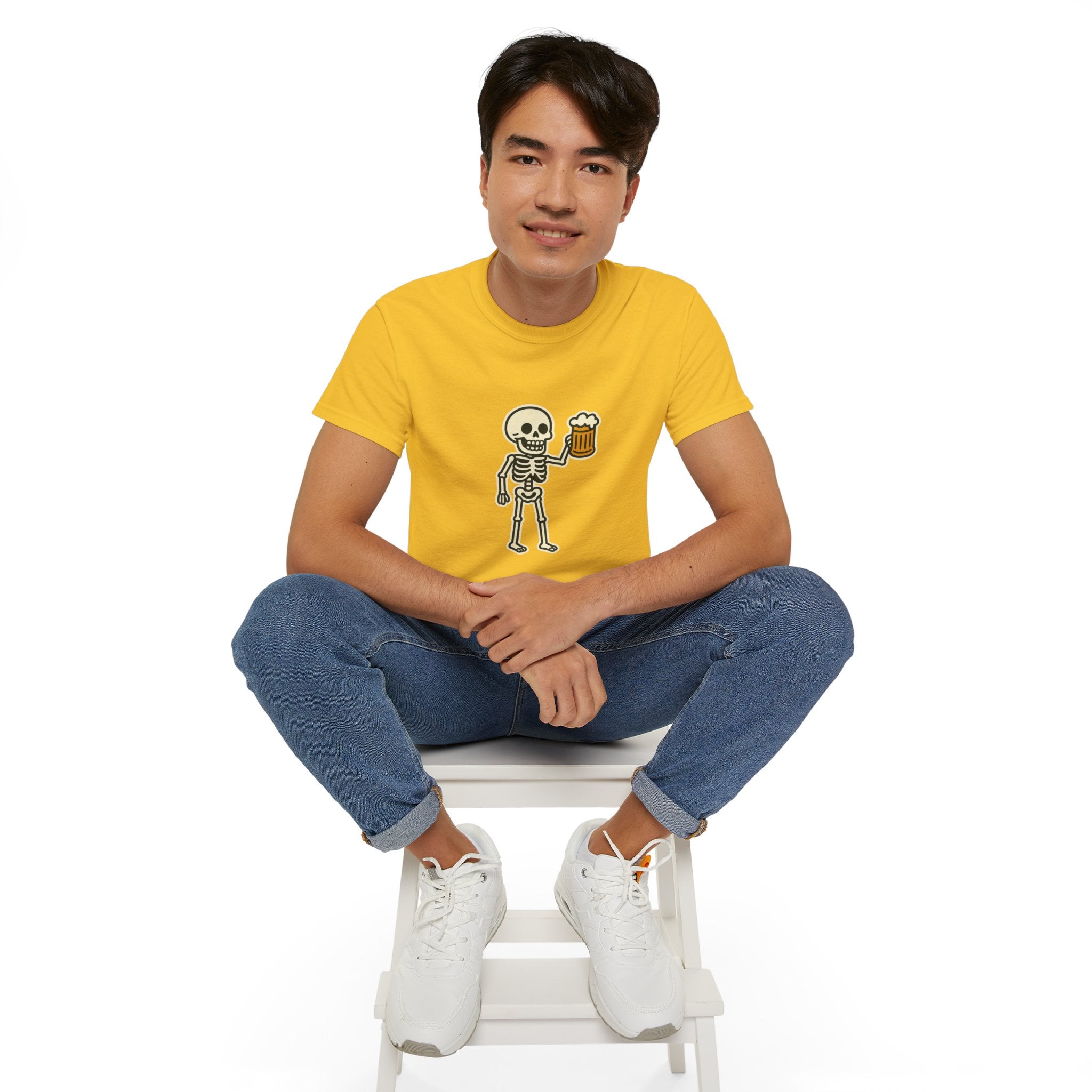 Skeleton with Beer Unisex Tee