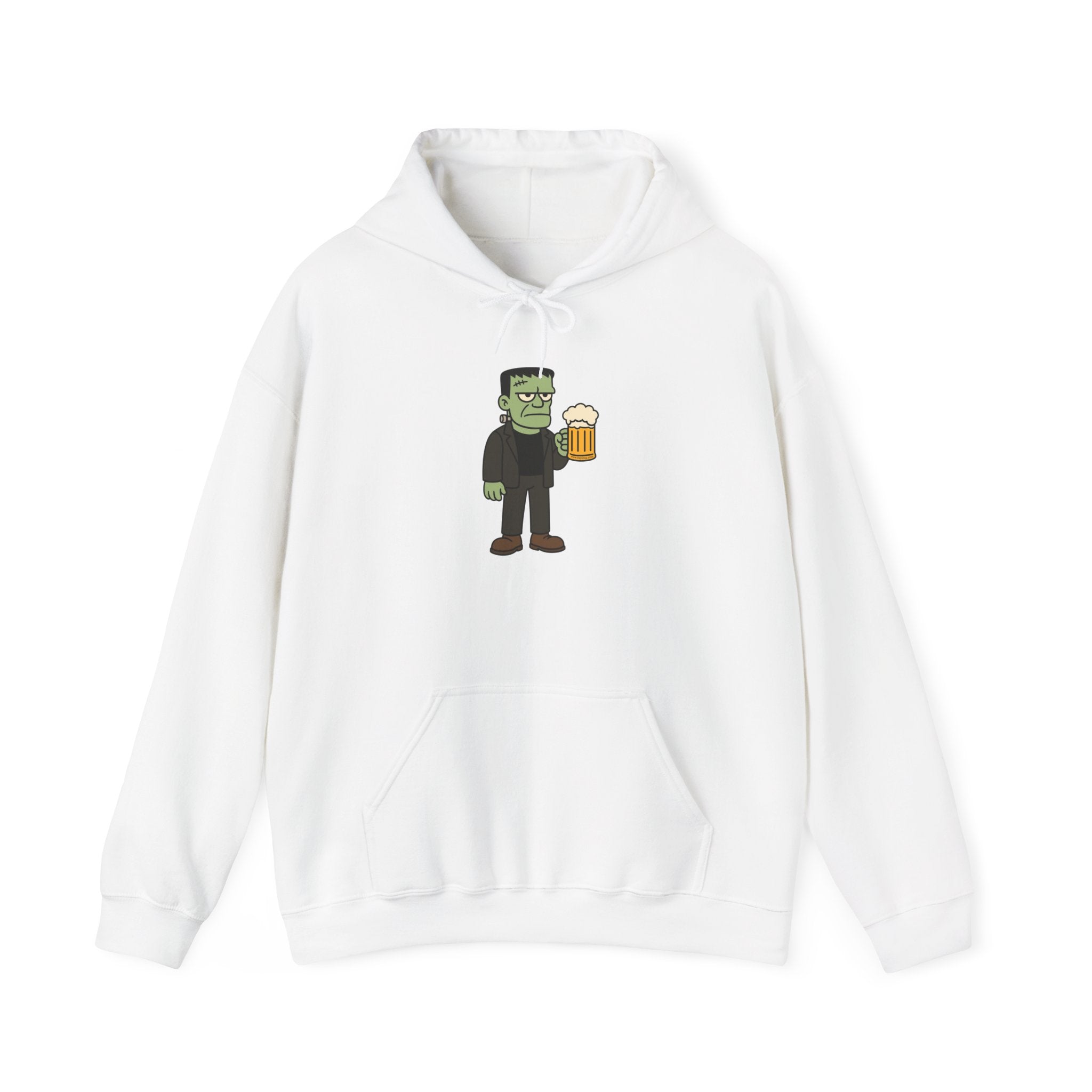 Monster Drinking Beer Hoodie – Unisex Heavy Blend Sweatshirt