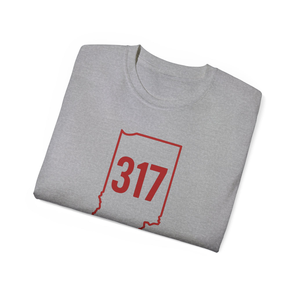 Indiana 317 Red Outline Unisex Ultra Cotton Tee