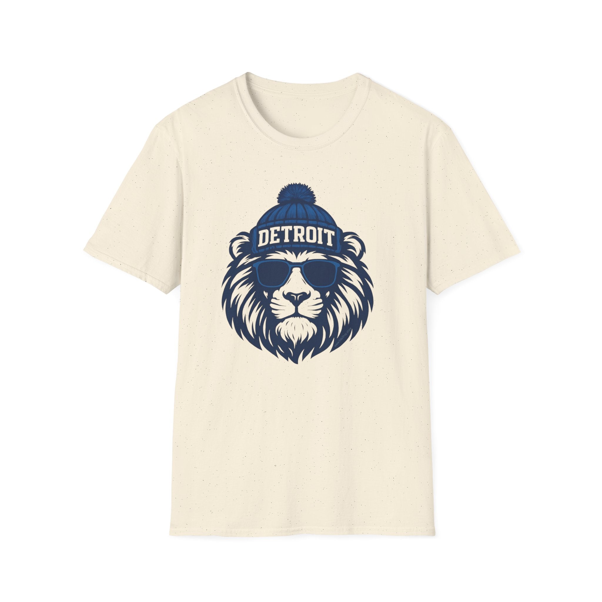 Detroit Lions Graphic T-Shirt | Lion with Glasses and Hat