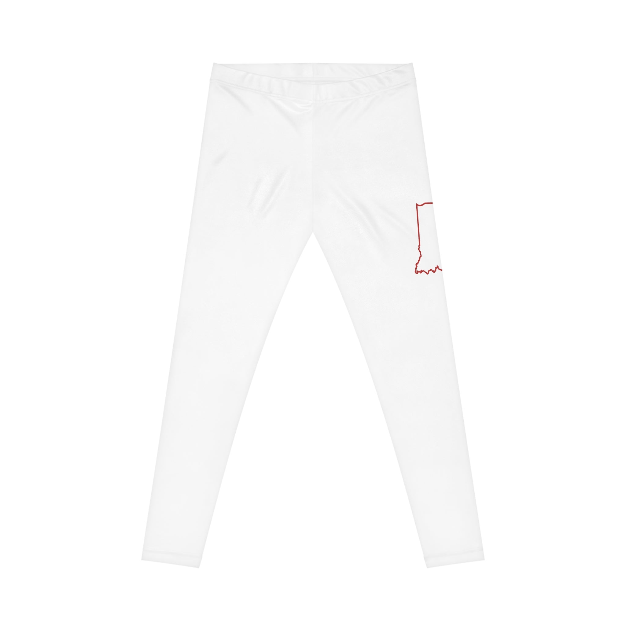Red Indiana Outline | Stylish Women's Casual Leggings | Perfect for Everyday Wear, Active Lifestyle, Gift for Her