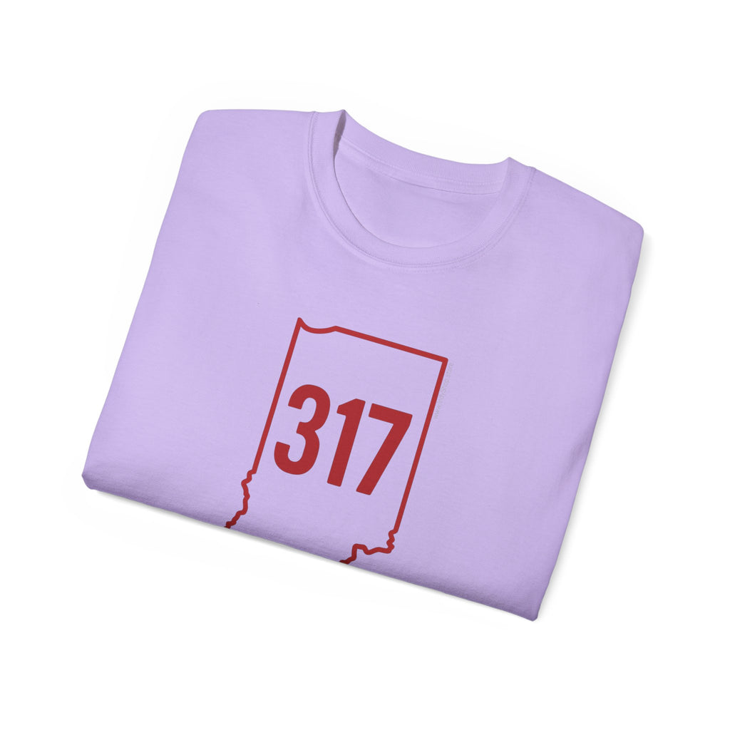 Indiana 317 Red Outline Unisex Ultra Cotton Tee