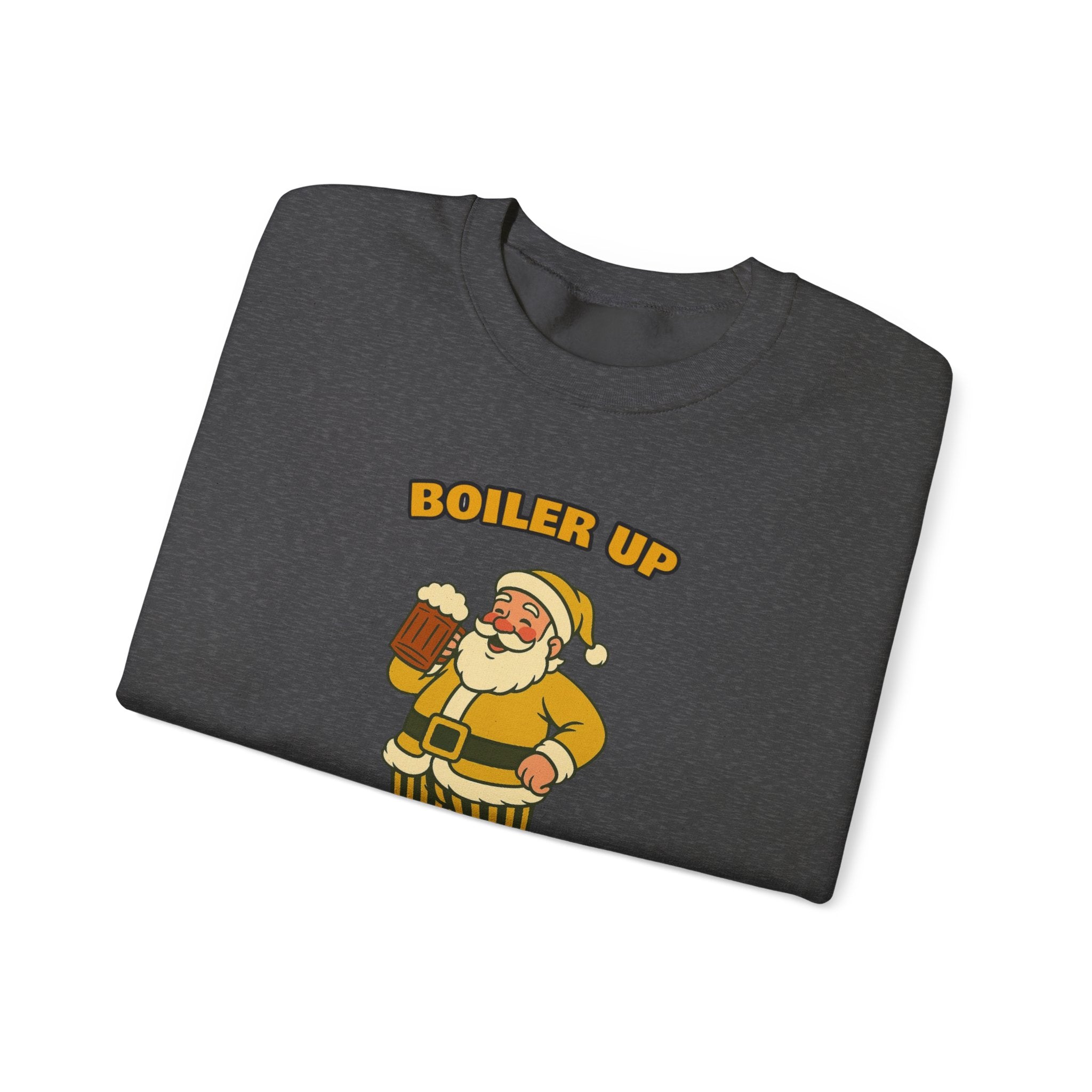 Boiler Up Ho Ho Hammer Down Christmas Crewneck | Santa With Beer Sweatshirt