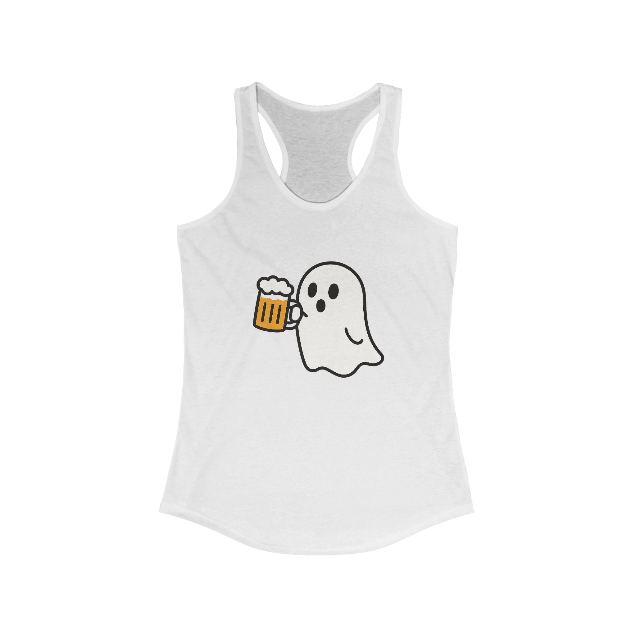 Ghost with Beer Racerback Tank