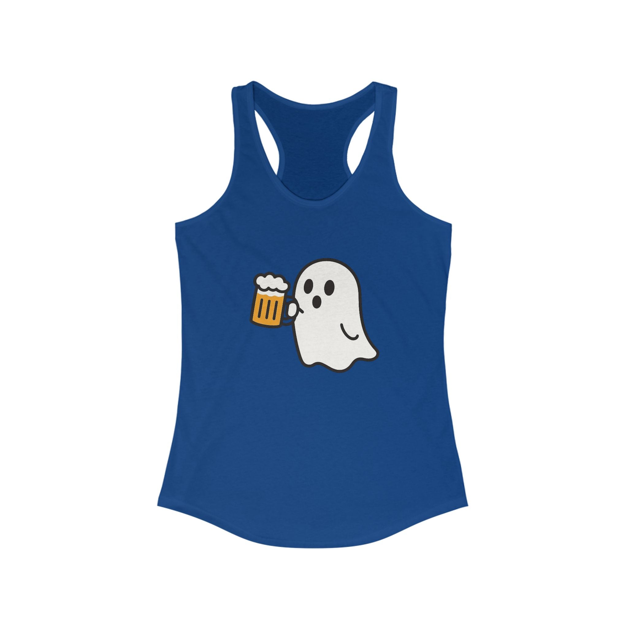 Ghost with Beer Racerback Tank