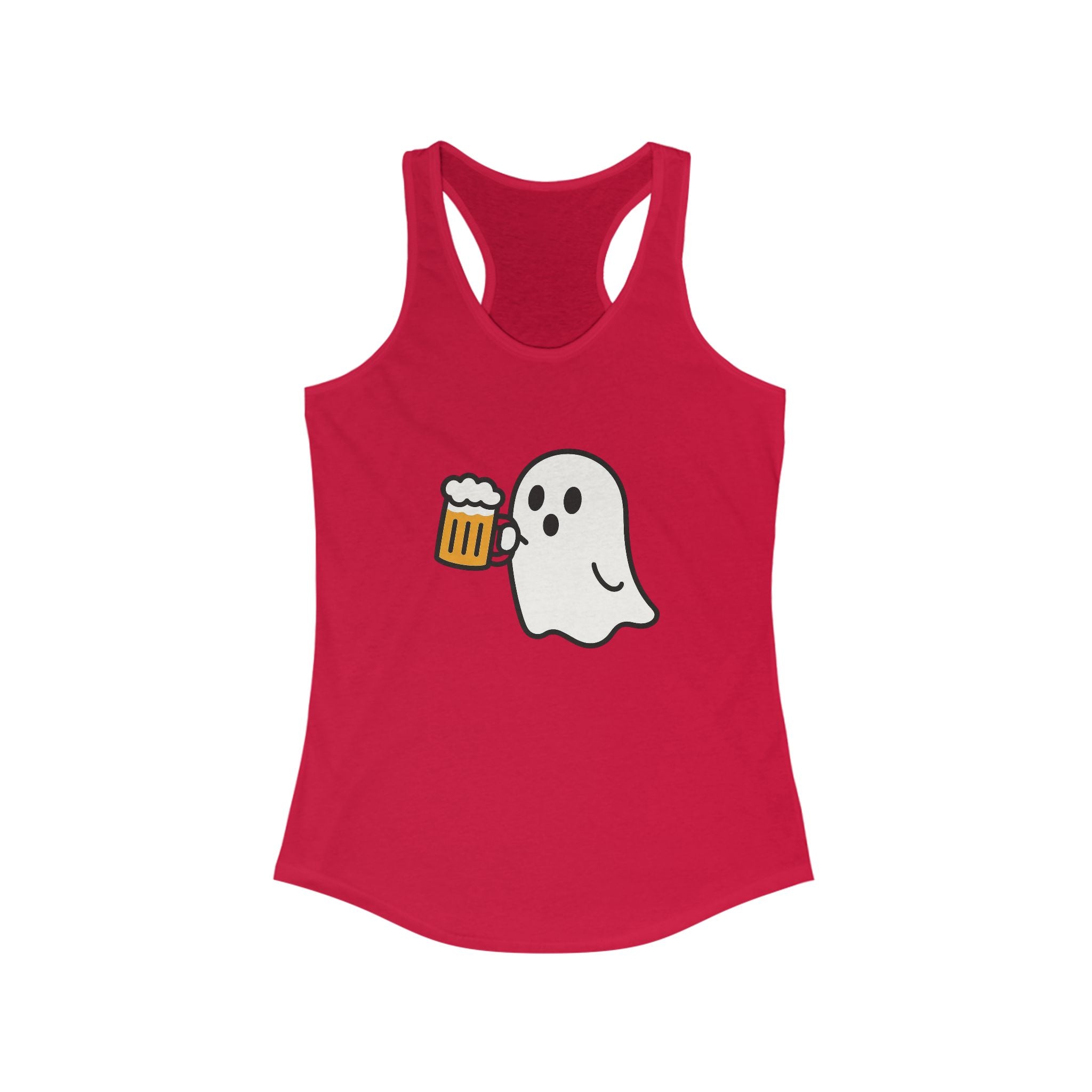 Ghost with Beer Racerback Tank