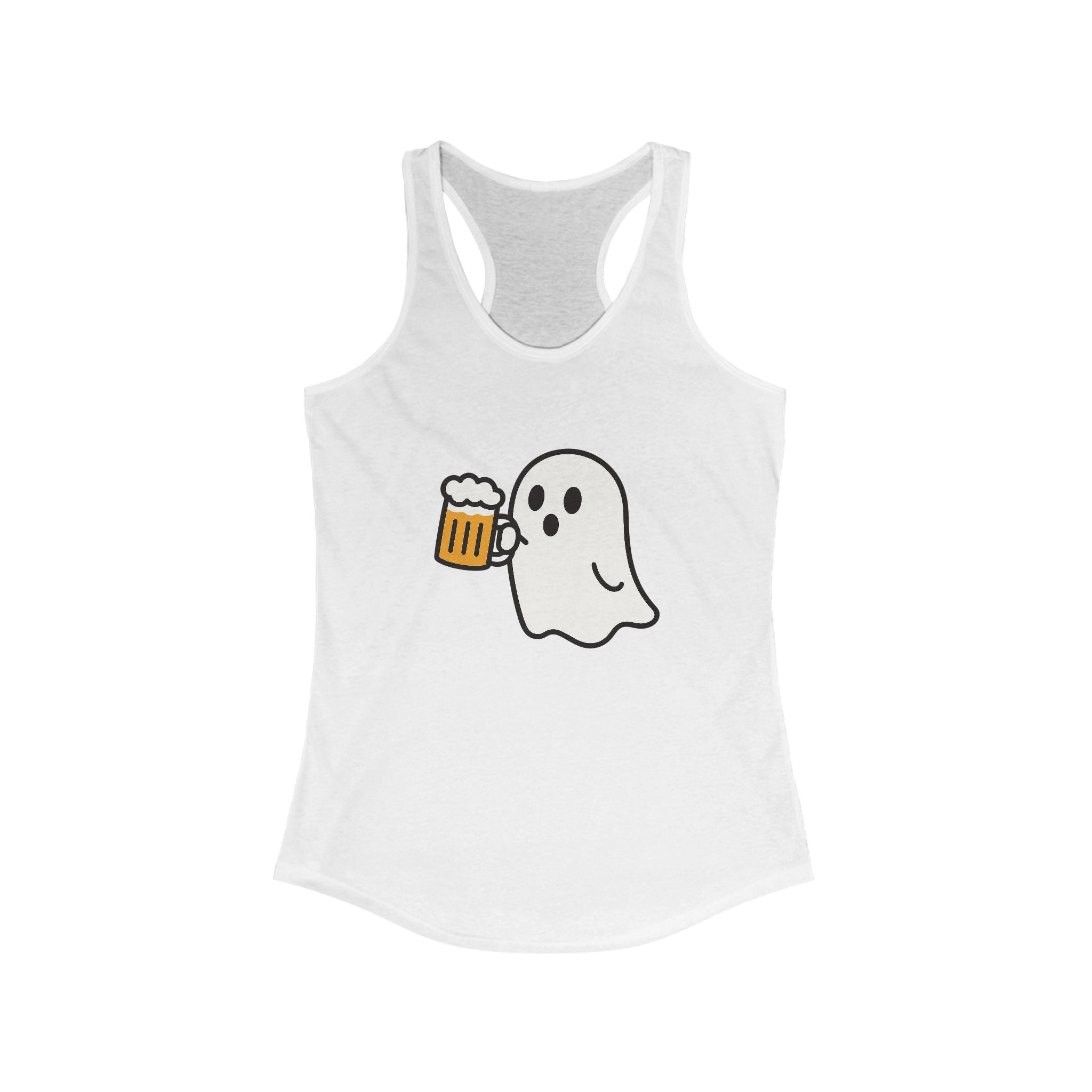 Ghost with Beer Racerback Tank