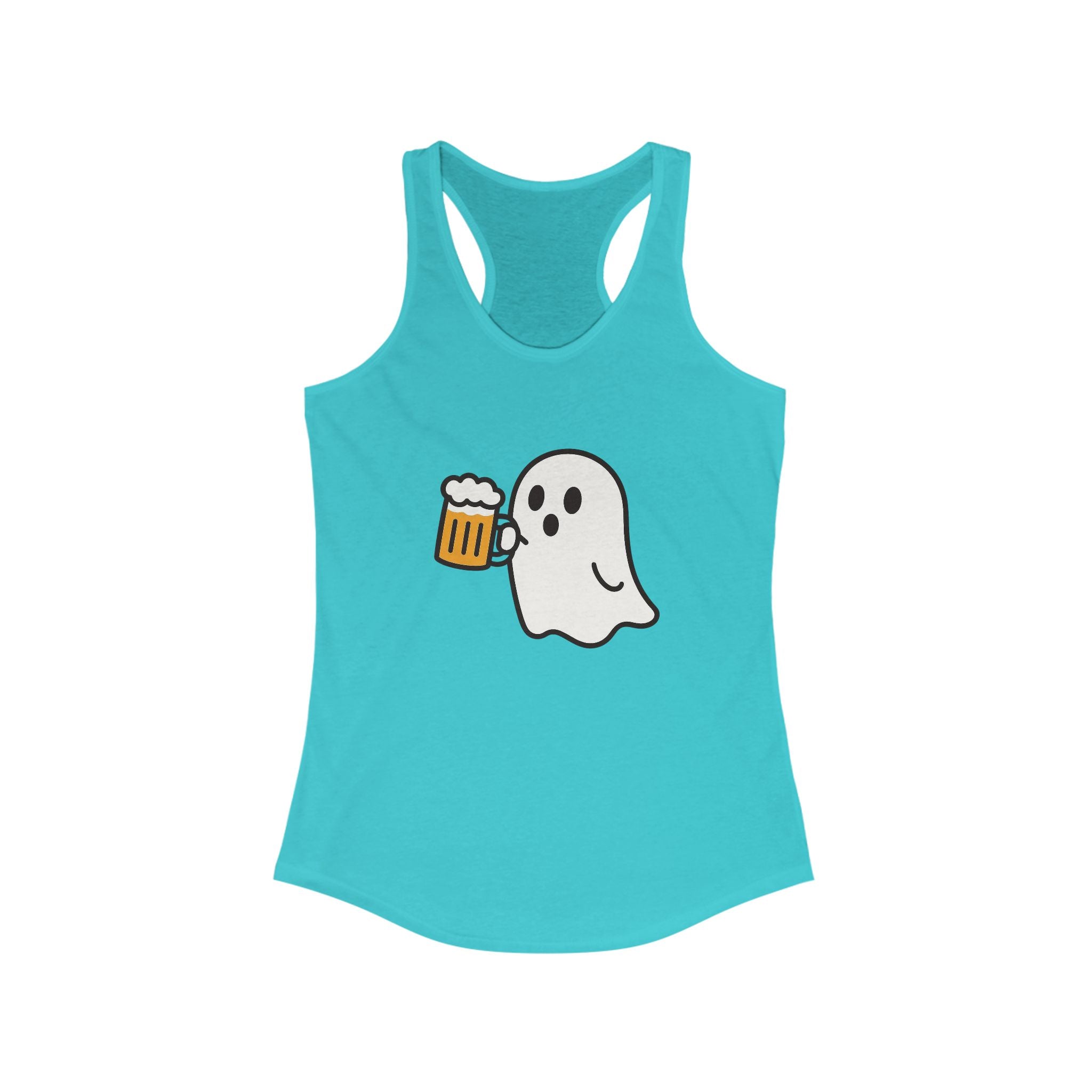Ghost with Beer Racerback Tank